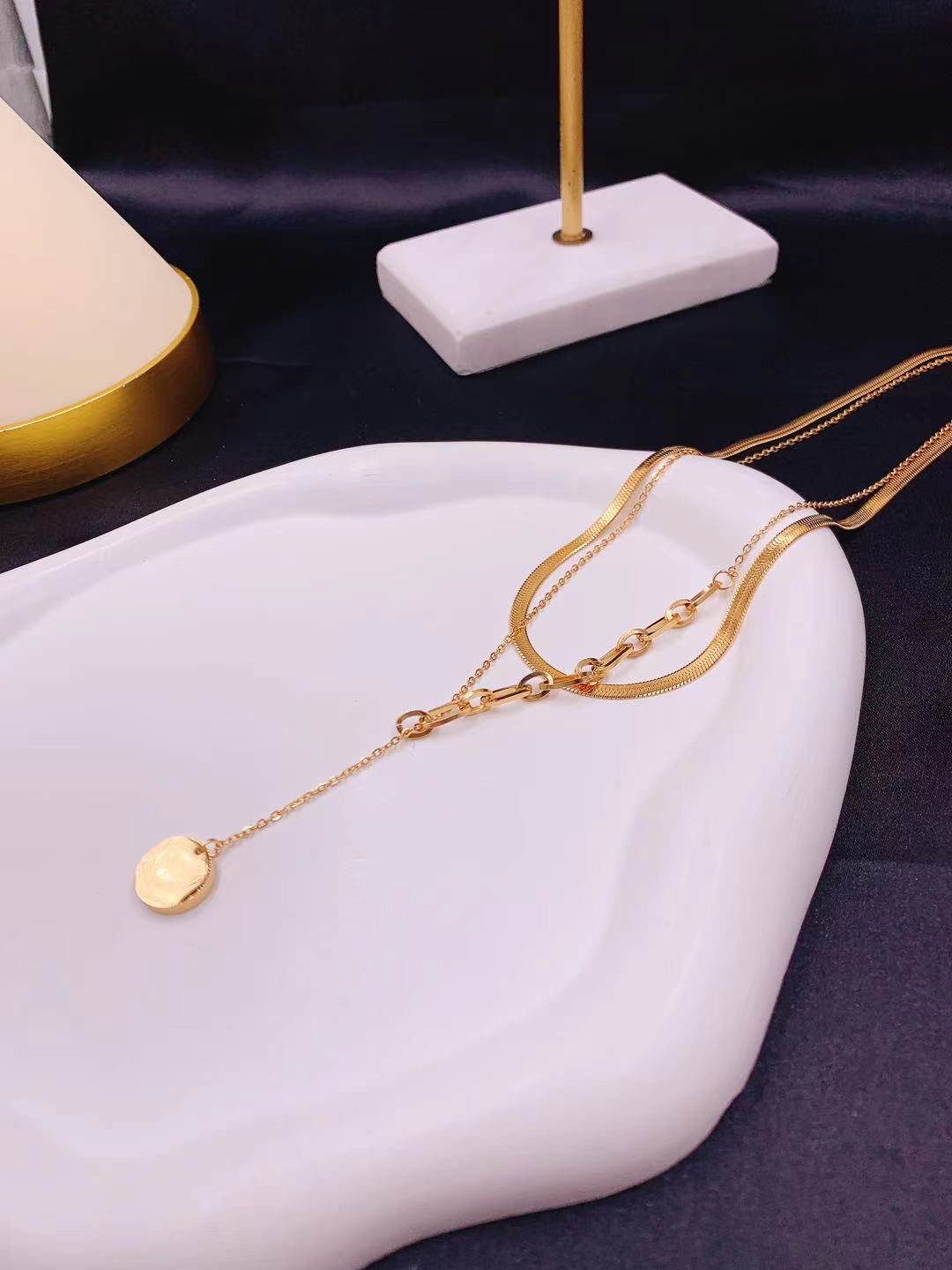 不规则设计/百搭欧版/钛钢系列项链产品图