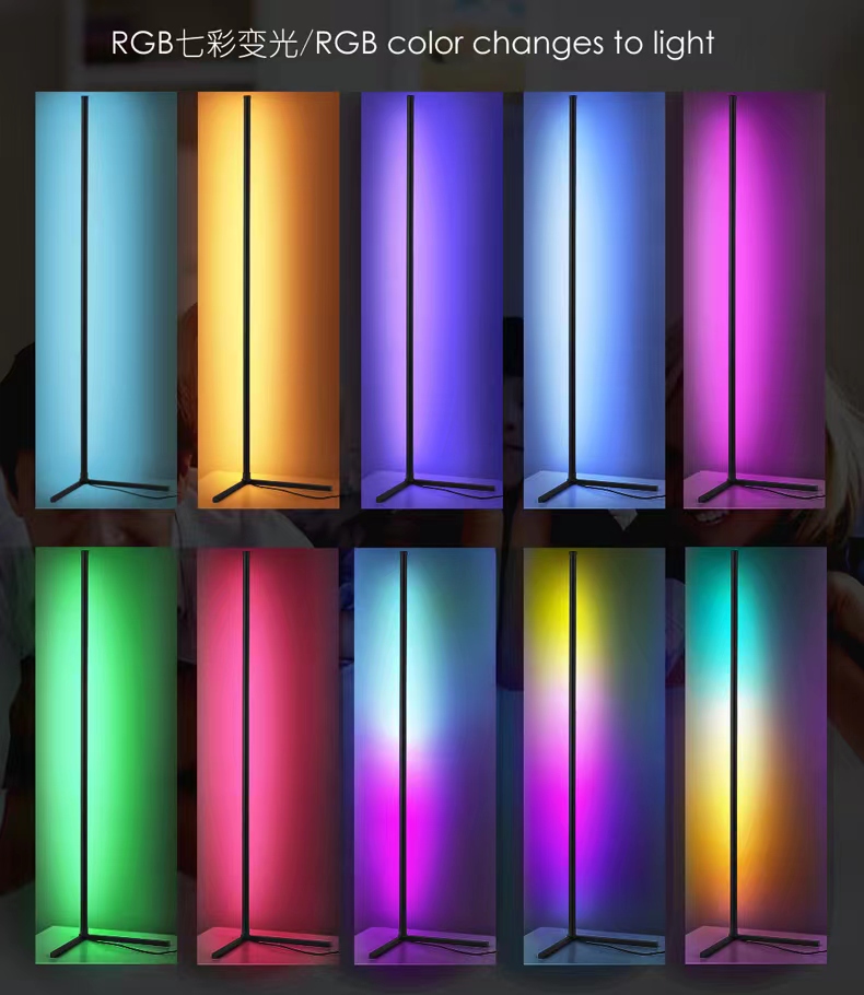 New style corner lamp RGB color-changing corner lamp, atmosphere lamp, DIY splicing, Internet red light, floor lamp, bedroom lamp 23-1 Application Scenario