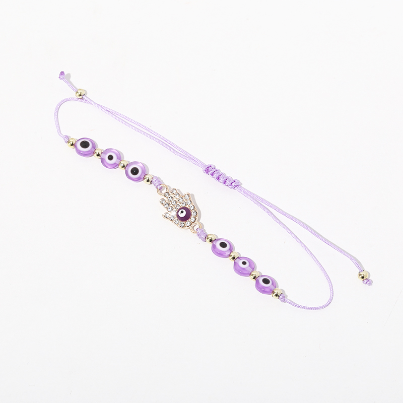 跨境万圣手链恶魔之眼编织手链男女款合金手链详情图3