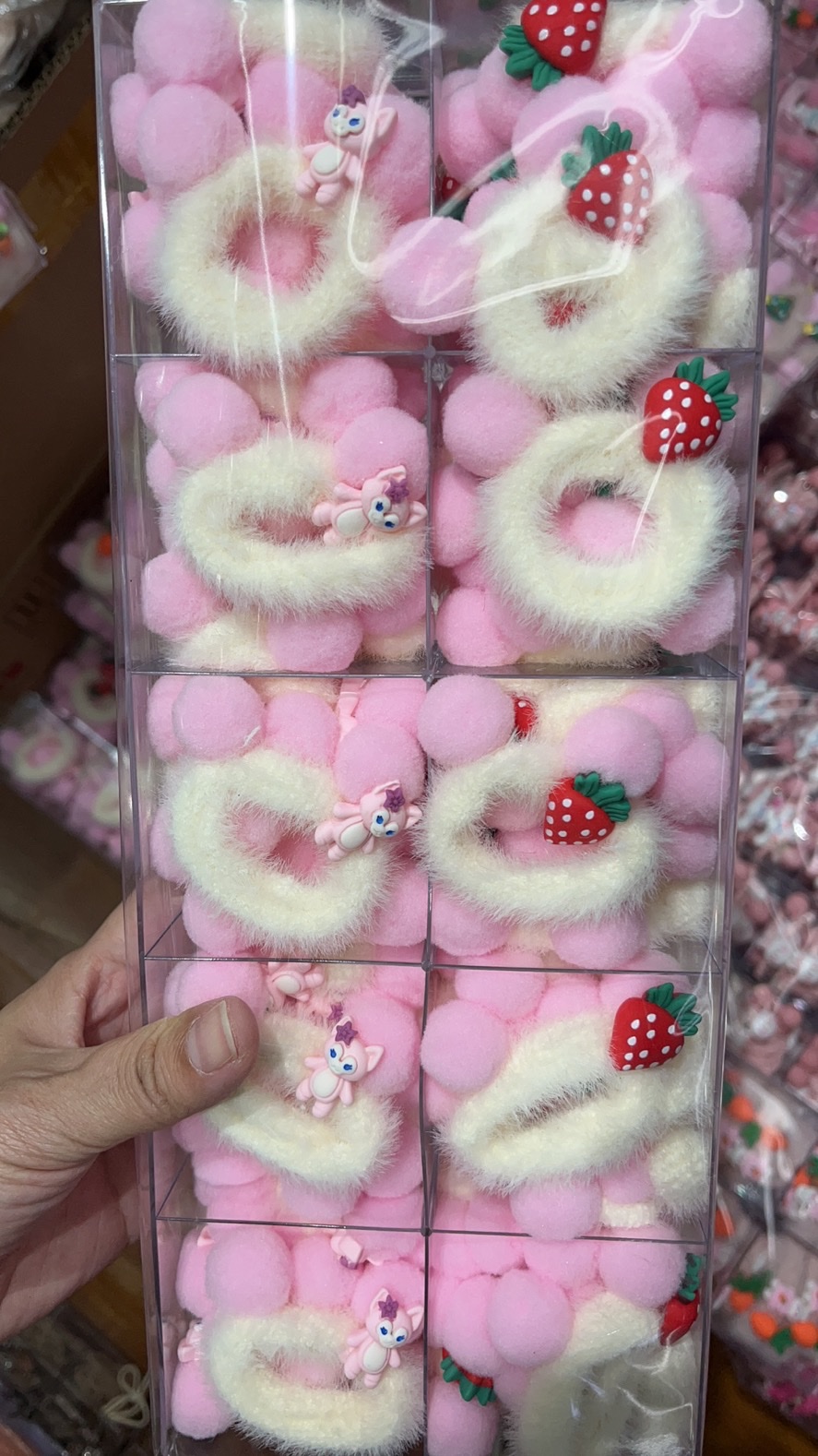 【100 Sets 】 New ear hair bands, cartoon cute leather bands, fruit hair ties and hair accessories Application Scenario