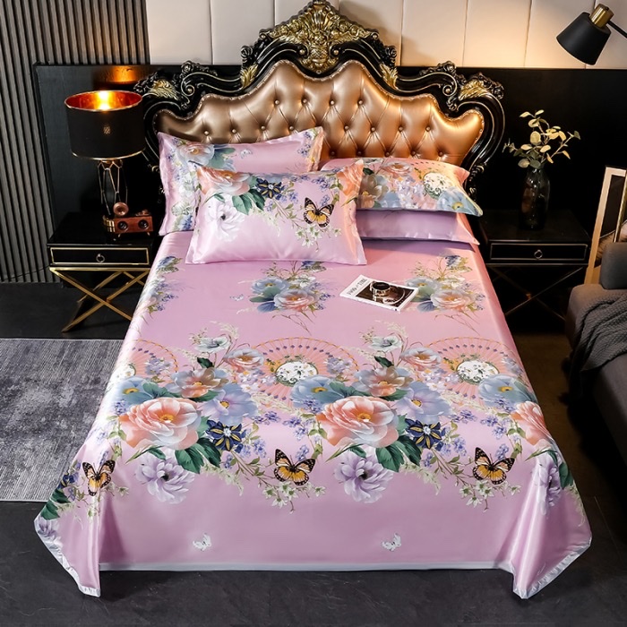 Ice silk mat 3-piece set of bedding and home textile quilt cover details Picture