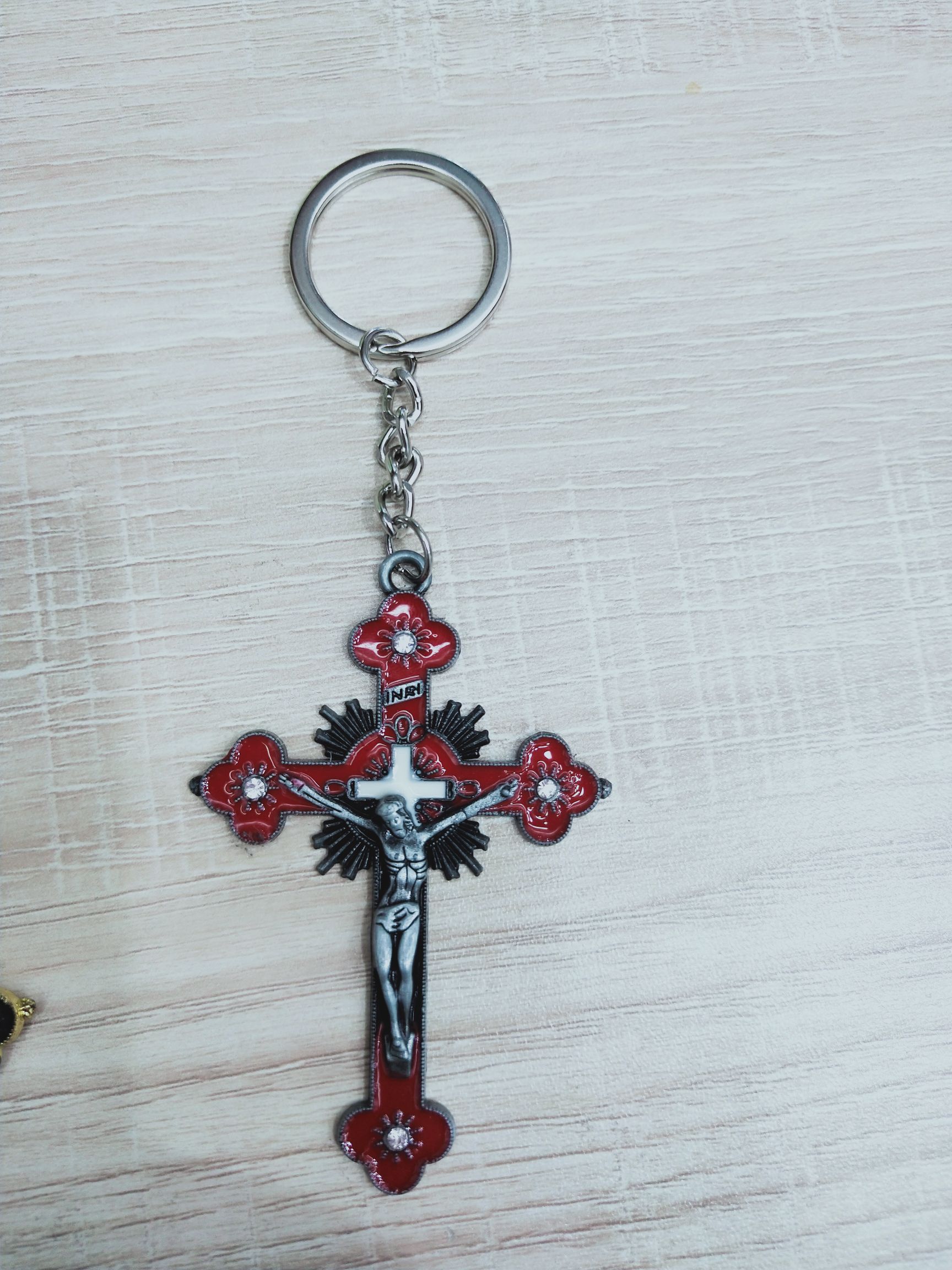 精美画油十字架吊坠钥匙扣，厂家直销多种宗教系列用品畅销国外市场详情图3