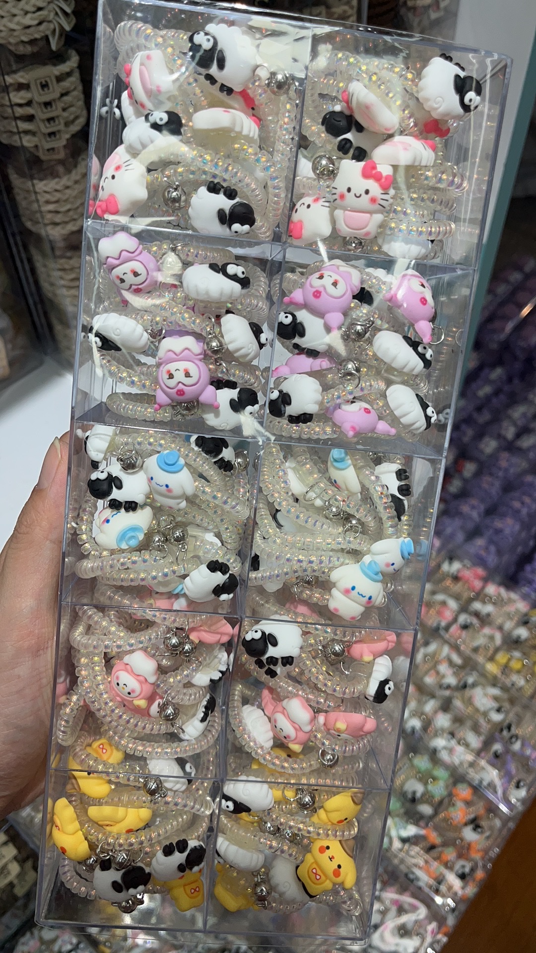 【100 Sets 】 Best-selling Sheep, Sheep head rope couple style magnetic bracelet, new telephone line rubber band hair accessory Application Scenario