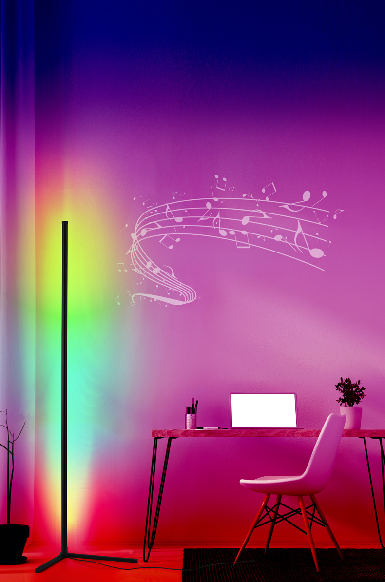 New style corner lamp RGB color-changing corner lamp, atmosphere lamp, DIY splicing, Internet red light, floor lamp, bedroom lamp 23-1 detail image 4