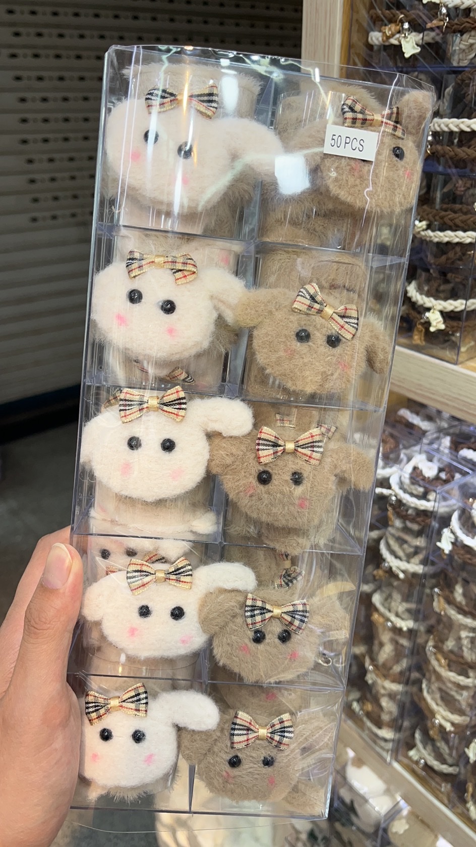 【100 Sets 】 Best-selling Yugui Dog hair band, rabbit ear hair tie, new leather band hair accessory