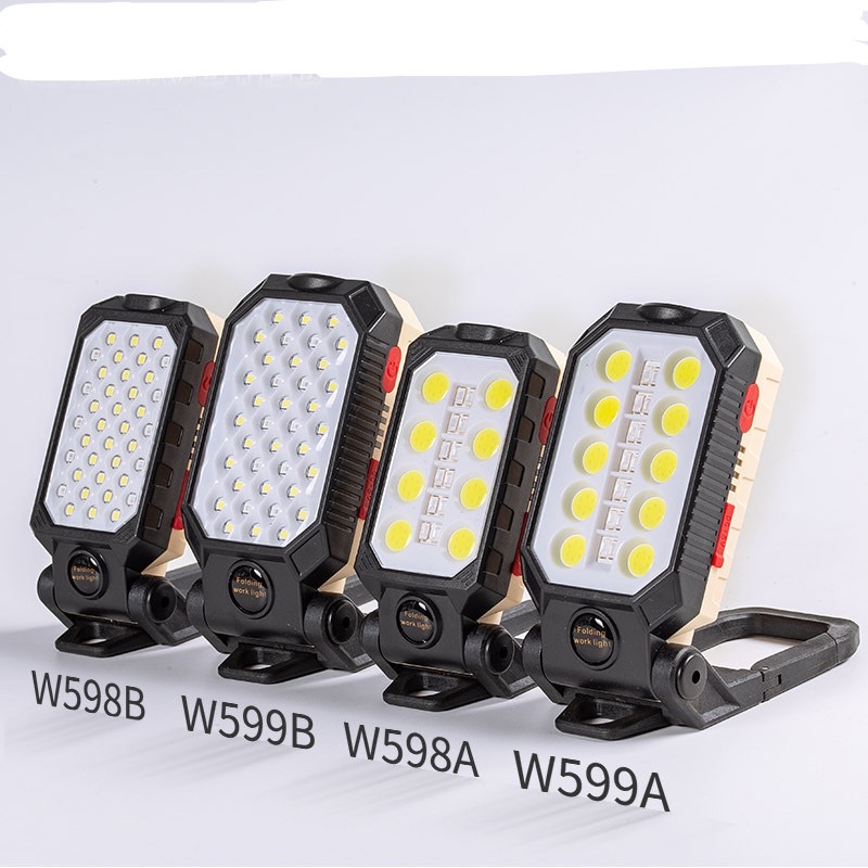 New cross-border COB work light, USB charging, LED with magnetic hook, battery level display, emergency flashlight, maintenance light Specification image