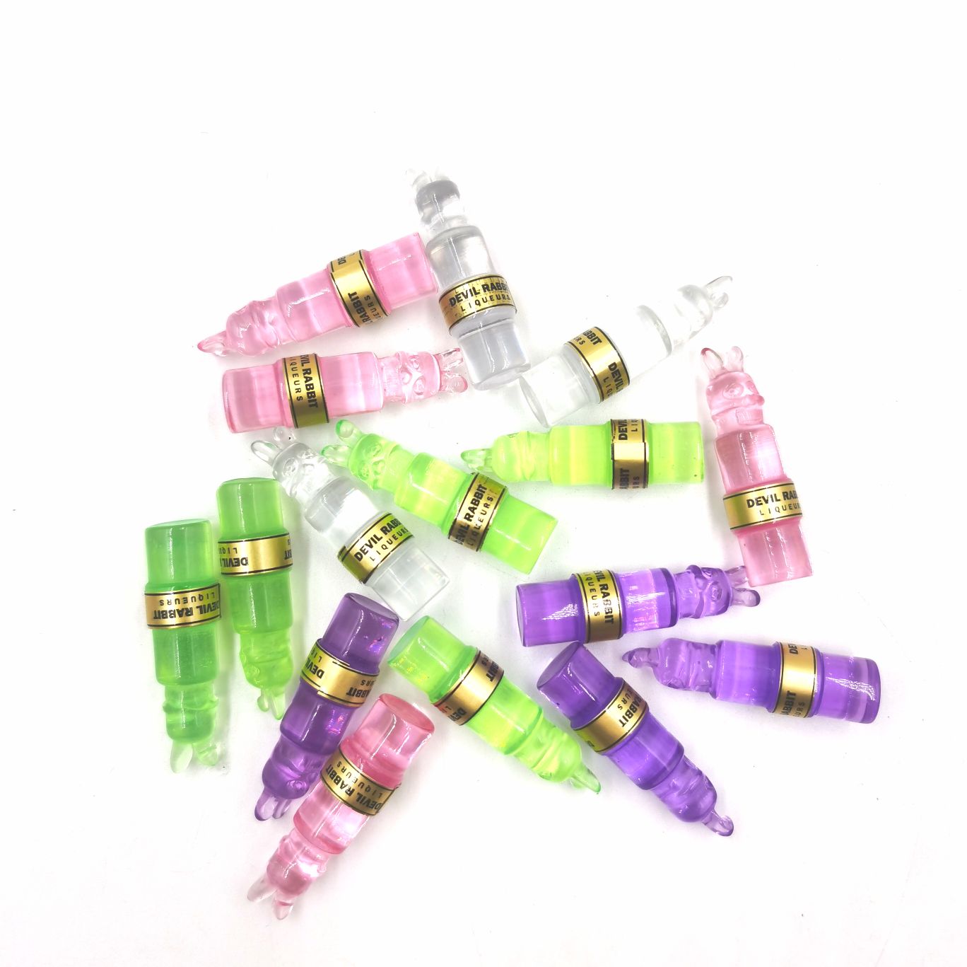 Resin accessories, mobile phones, refrigerators, patch materials, DIY handcrafted small bottles, wine bottles, simulation toys, ornaments, beverage bottles, food and play items, mixed packaging, clear packaging wholesale, rabbit wine, 500 pieces per pack Item Picture