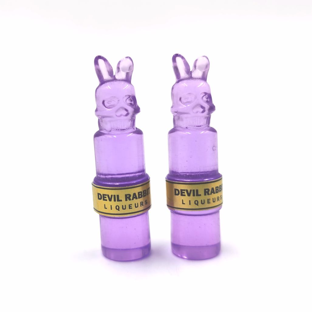 Resin accessories, mobile phones, refrigerators, patch materials, DIY handcrafted small bottles, wine bottles, simulation toys, ornaments, beverage bottles, food and play items, mixed packaging, clear packaging wholesale, rabbit wine, 500 pieces per pack details Picture