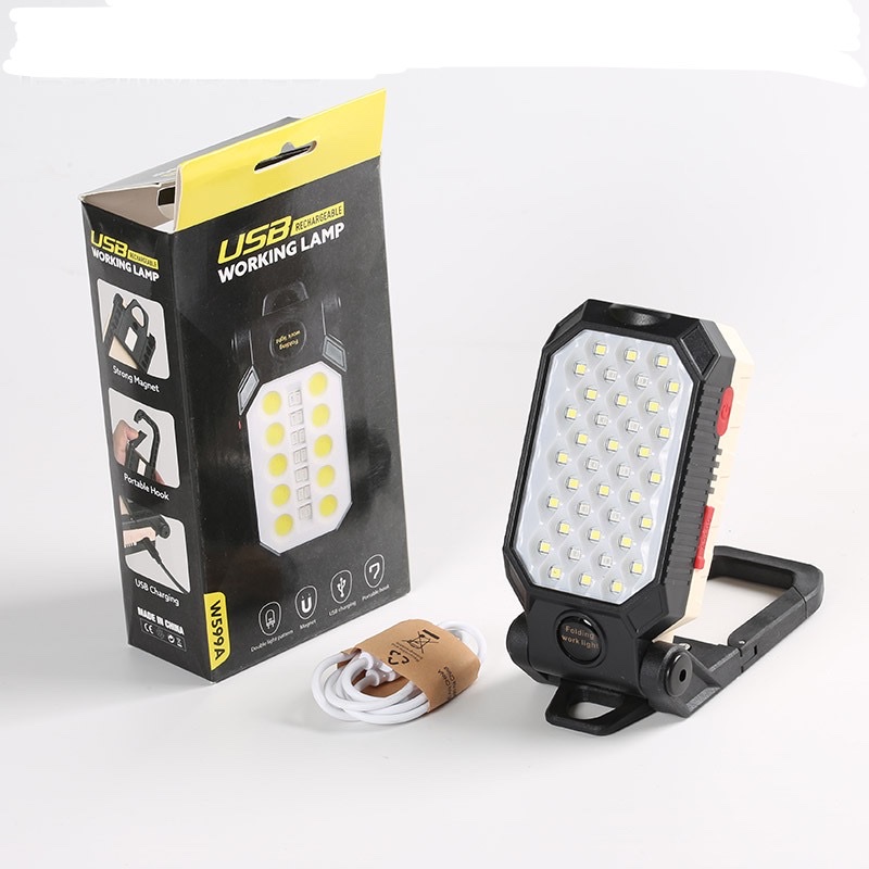 New cross-border COB work light, USB charging, LED with magnetic hook, battery level display, emergency flashlight, maintenance light Application Scenario