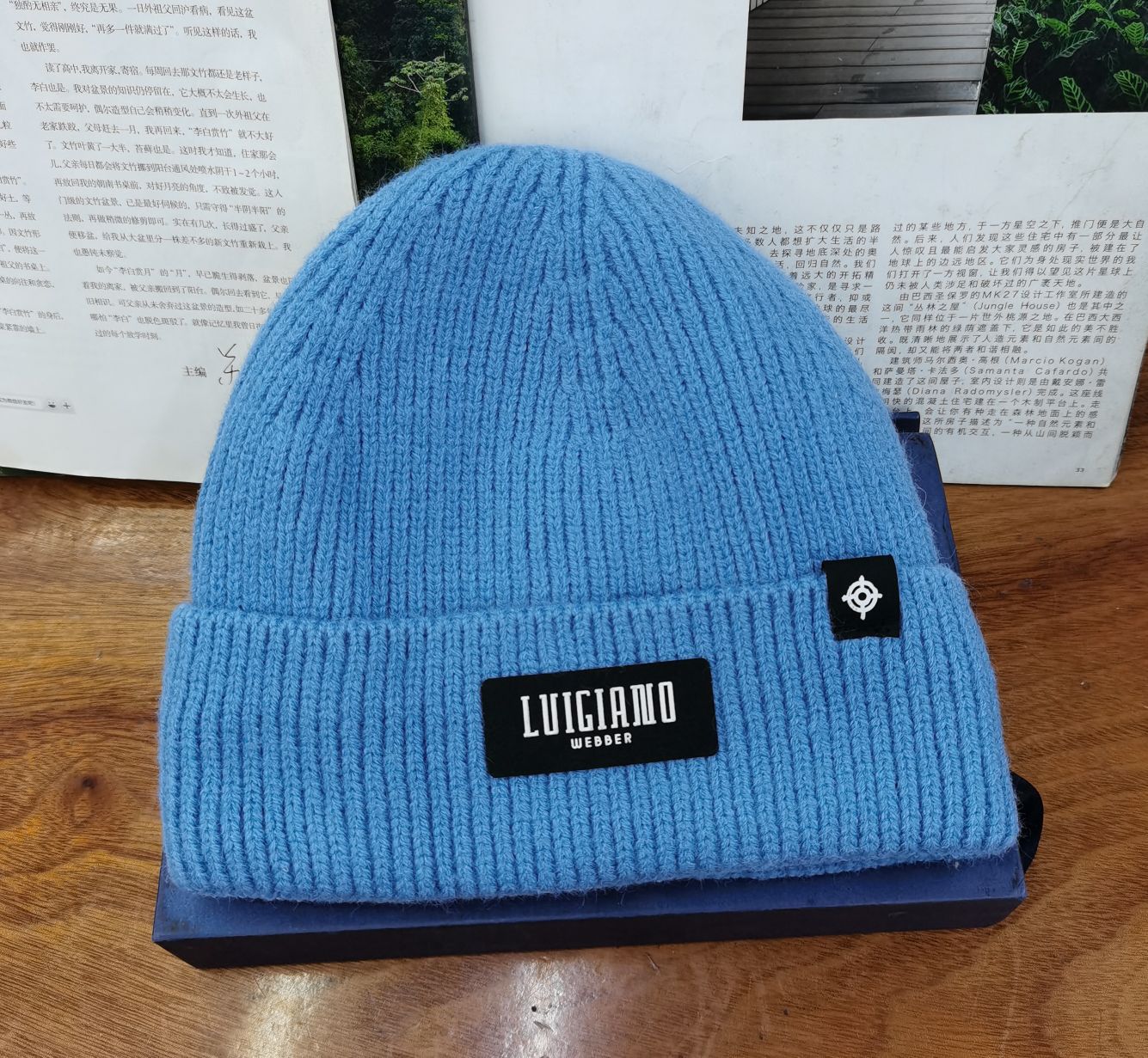 秋冬加绒女士针织帽户外保暖套头帽时尚韩版刺绣字母百搭帽子男女同款详情图5