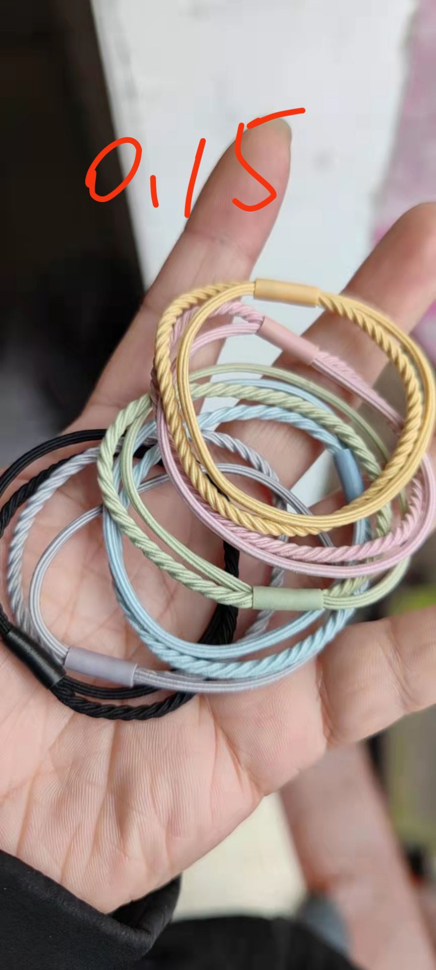 套装100条，2022流行二合一搭配瀑款皮筋