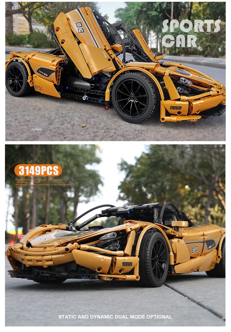 13145 Yuxing Model King Technology Mechanical Set MOC Assembly Building Blocks Adult high-difficulty huge car and sports car model toys Specification image