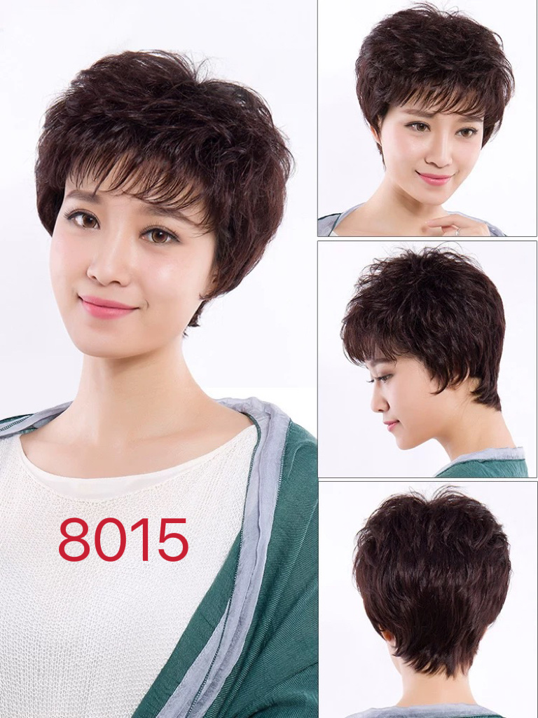 High-end full-length wig for women with short hair, natural round face Bob, full real hair strands, medium-long hair fashion wig hdidnjhdhcbj