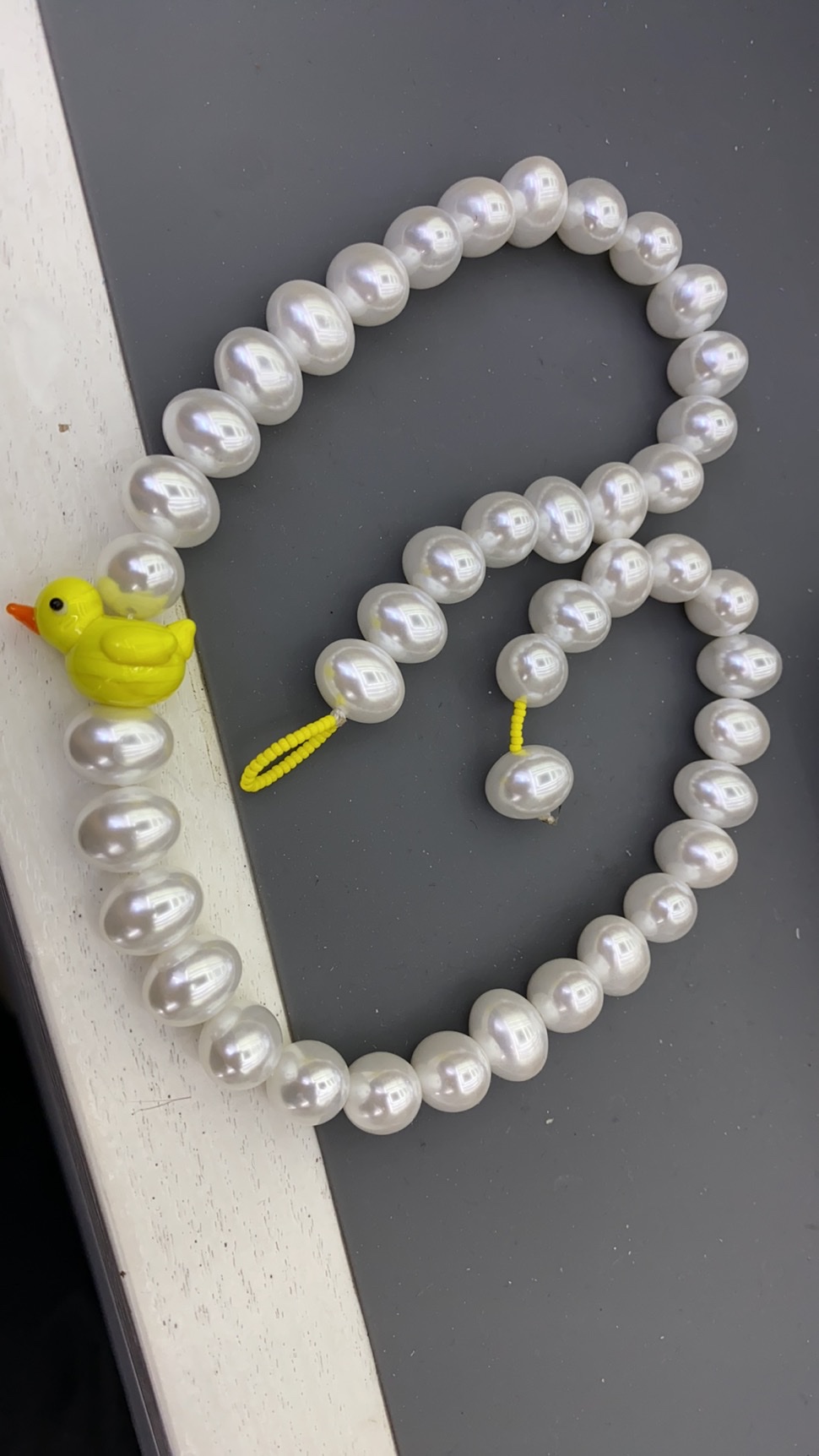 Baroque egg-shaped pearls