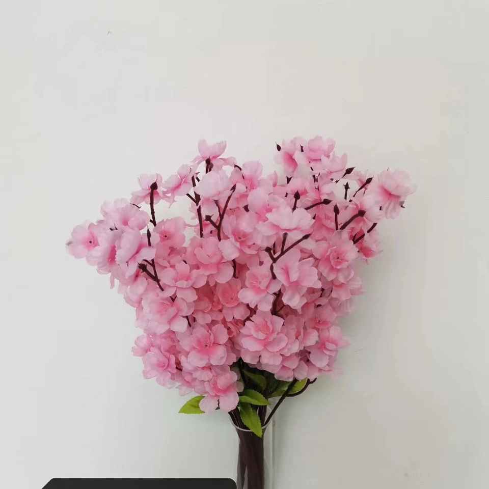Sihan Flower Industry, peach blossom light pink artificial plastic flowers, artificial flowers, single living room decoration flowers, dried flowers, table top ornaments, anti-flower art decorations Application Scenario
