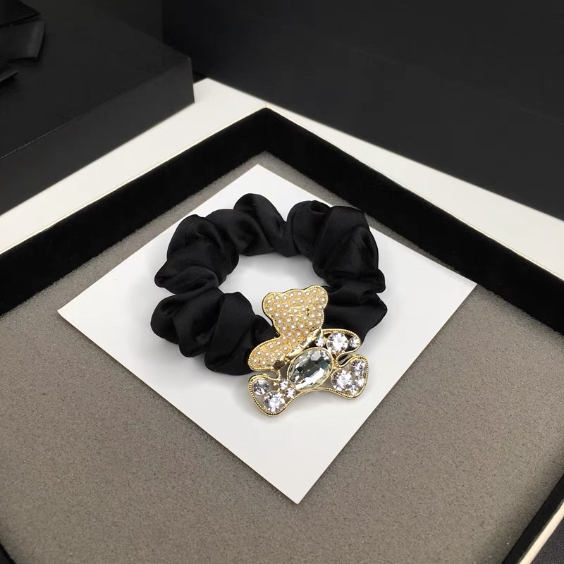 小号发圈小熊珍珠镶钻头绳头扎发饰品精致甜美发圈丸子头发套发饰