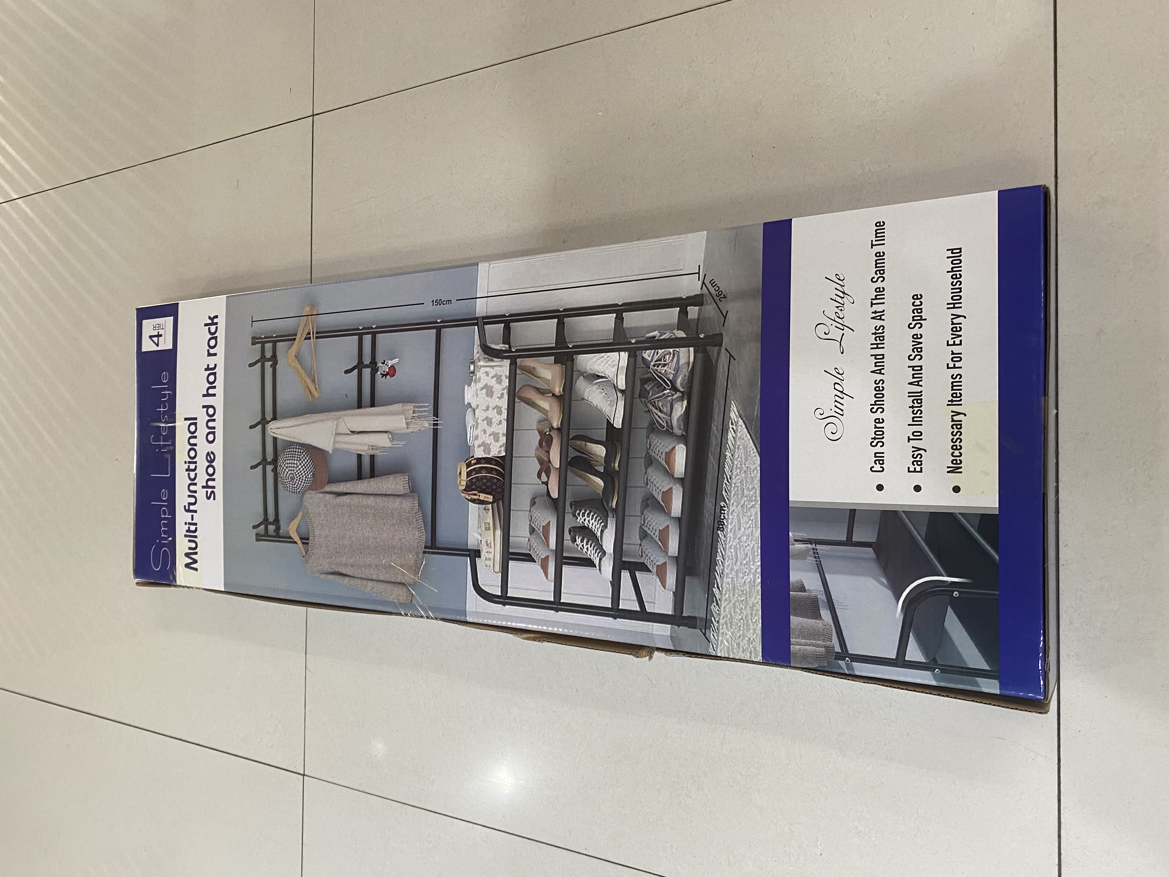 鞋架白底实物图