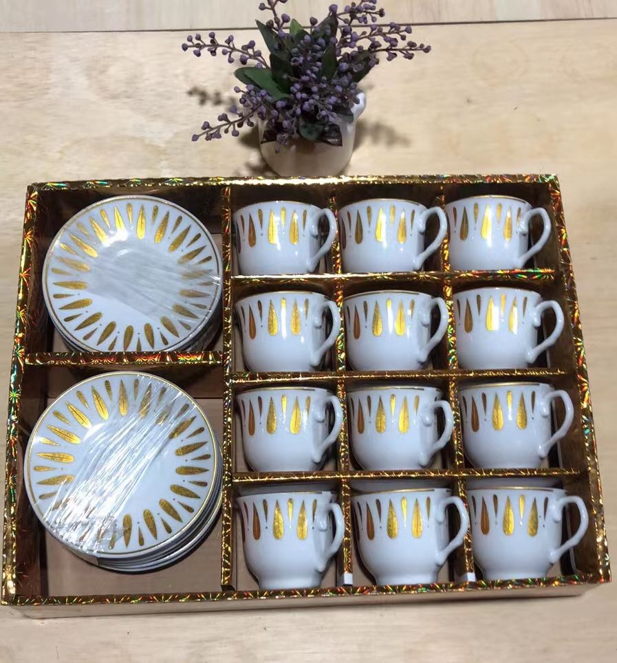 Coffee Cup 12 Cup 12 Dish Coffee Cup Saucer Set Export Middle East Coffee Cup Saucer Item Picture