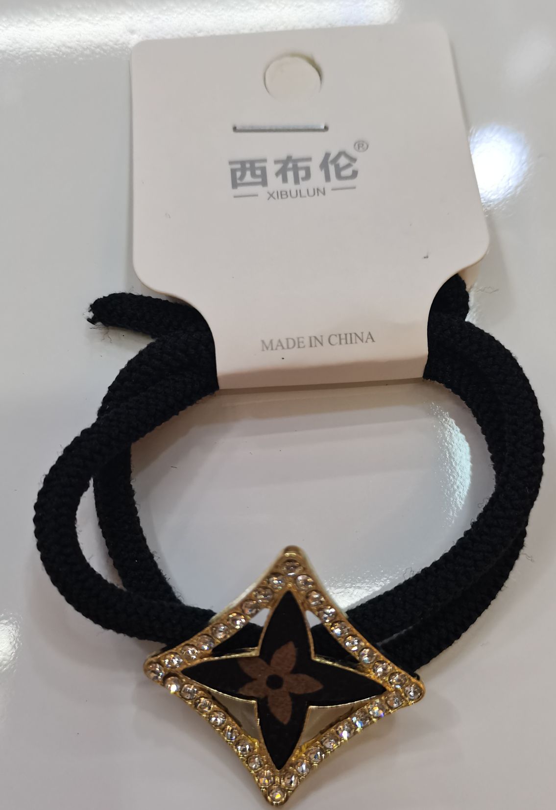 West Lun Hair Rope Headwear West Lun Jewelry Korean Version Of Popular Hair Rope Headband Alloy Accessories Popular Jewelry Network Explosion Thick Rope Rubber Band Specification drawing