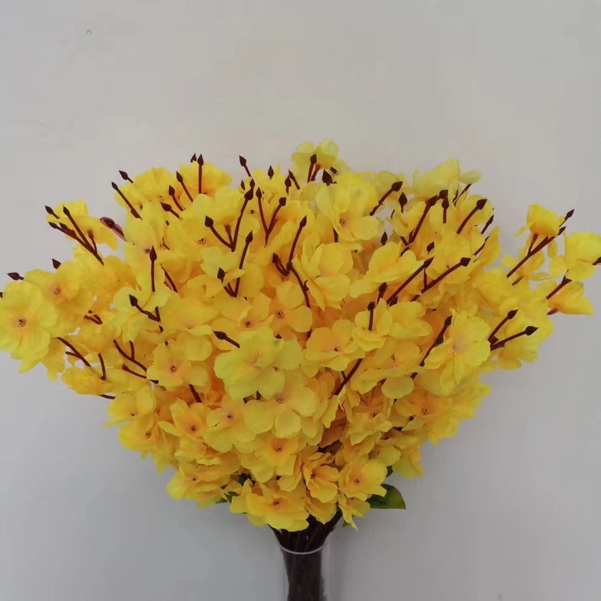 Sihan Flower Industry, peach blossom red fabric flowers, decorative flowers, artificial plastic flowers, artificial flowers, single living room decorative flowers, dried flowers, table top ornaments, anti-flower art decorations Application Scenario