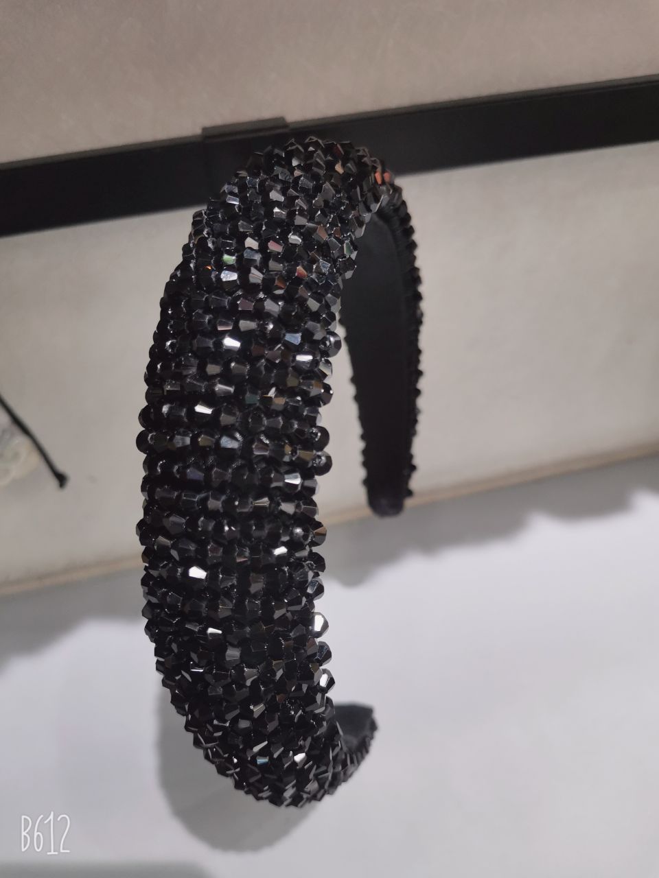 Fashionable and popular thickened sponge rhinestone hair bands to cover white hair, crystal hair clips, retro anti-slip adult hair accessories detail image 4