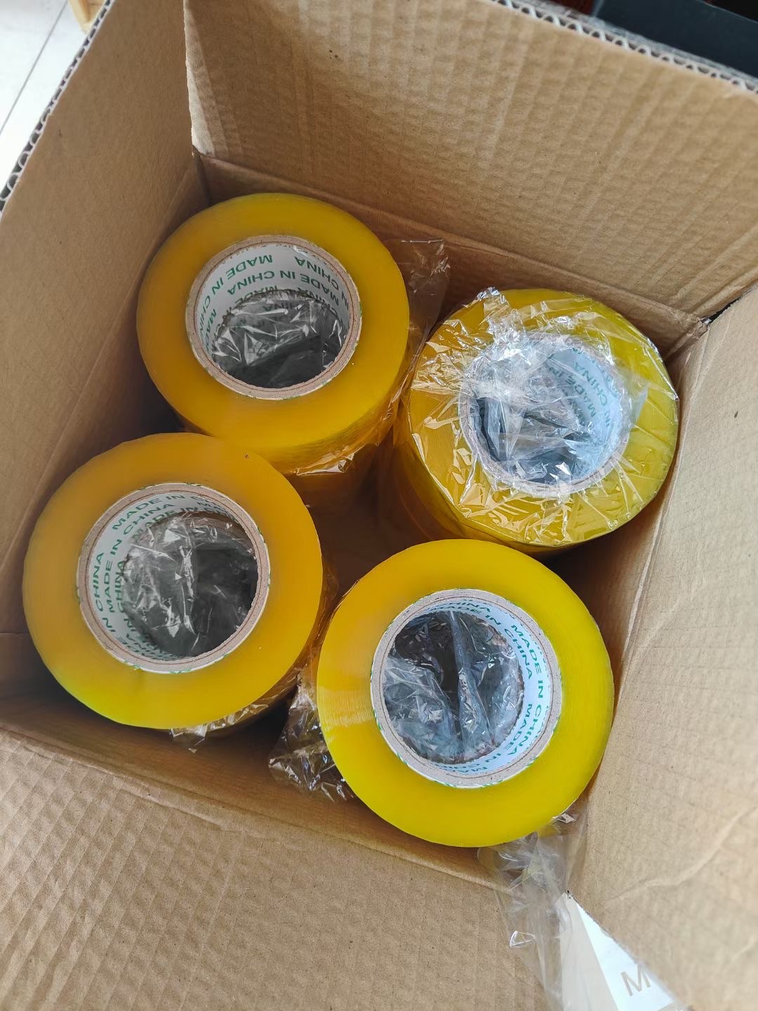 质量好不脱胶 米数足 黄色 20个装透明胶带粘性超好