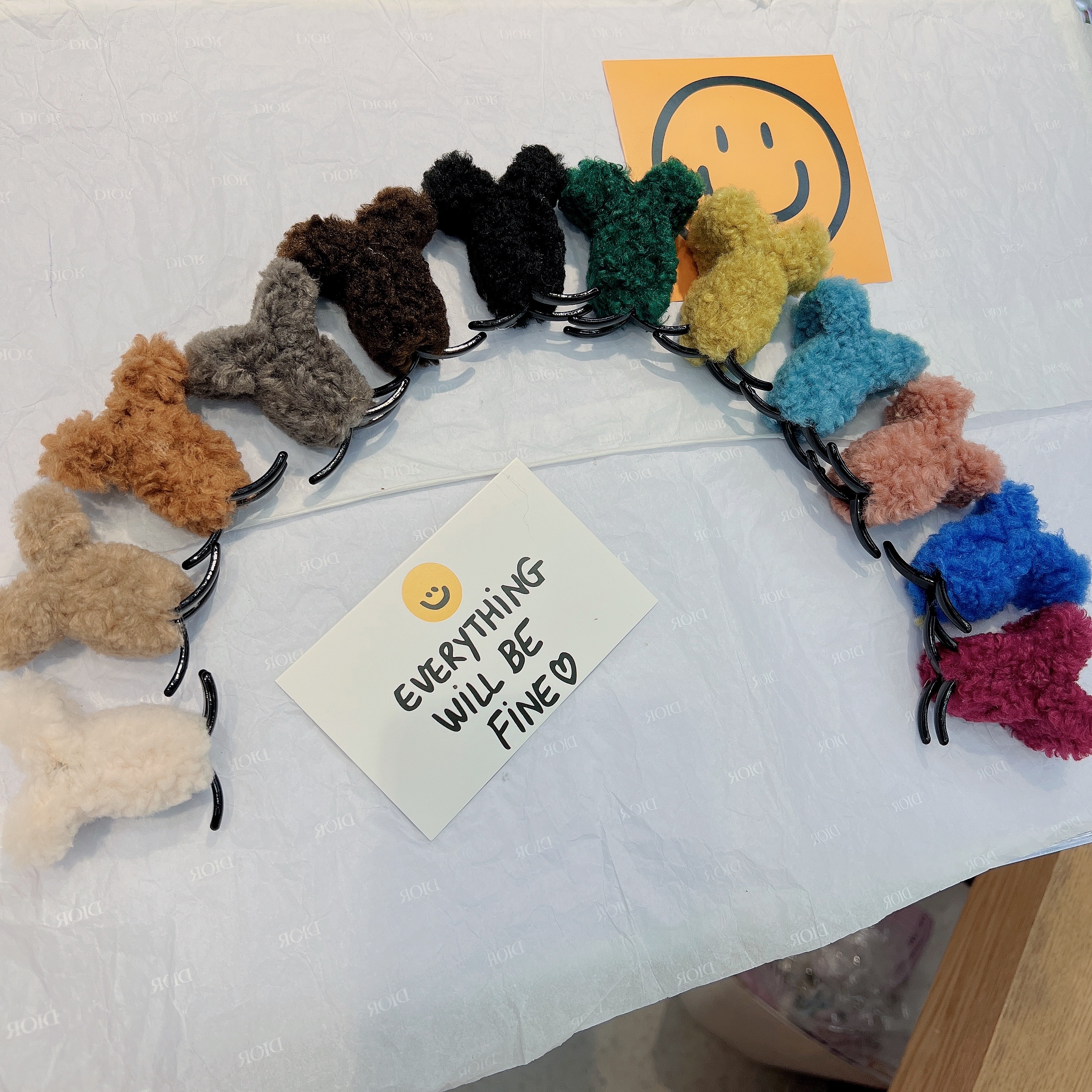 2023秋冬韩国色系多色网红同款马尾夹三春0005