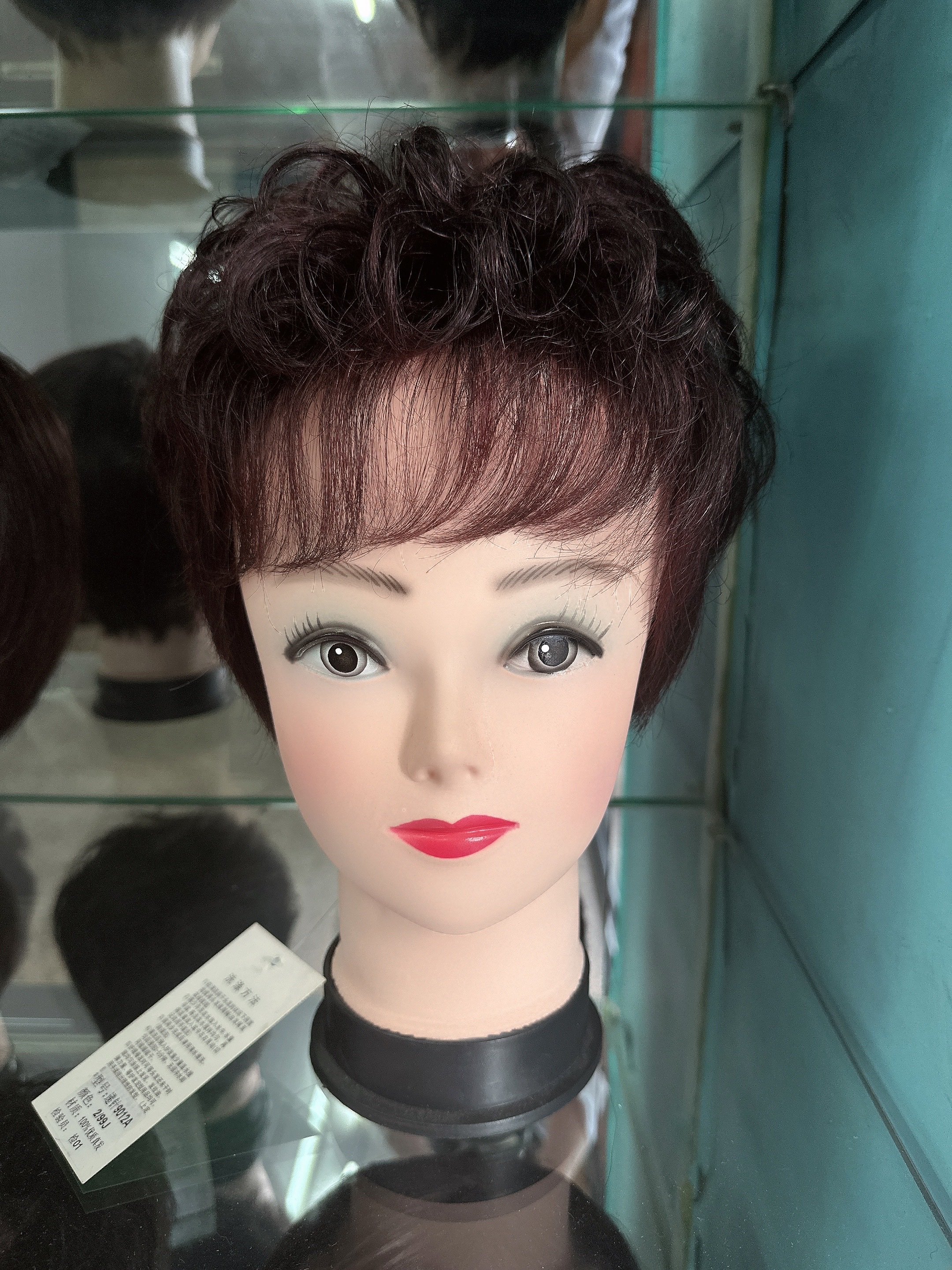 High-end full-length wig for women with short hair, natural round face Bob, full real hair strands, medium-long hair fashion wig ab