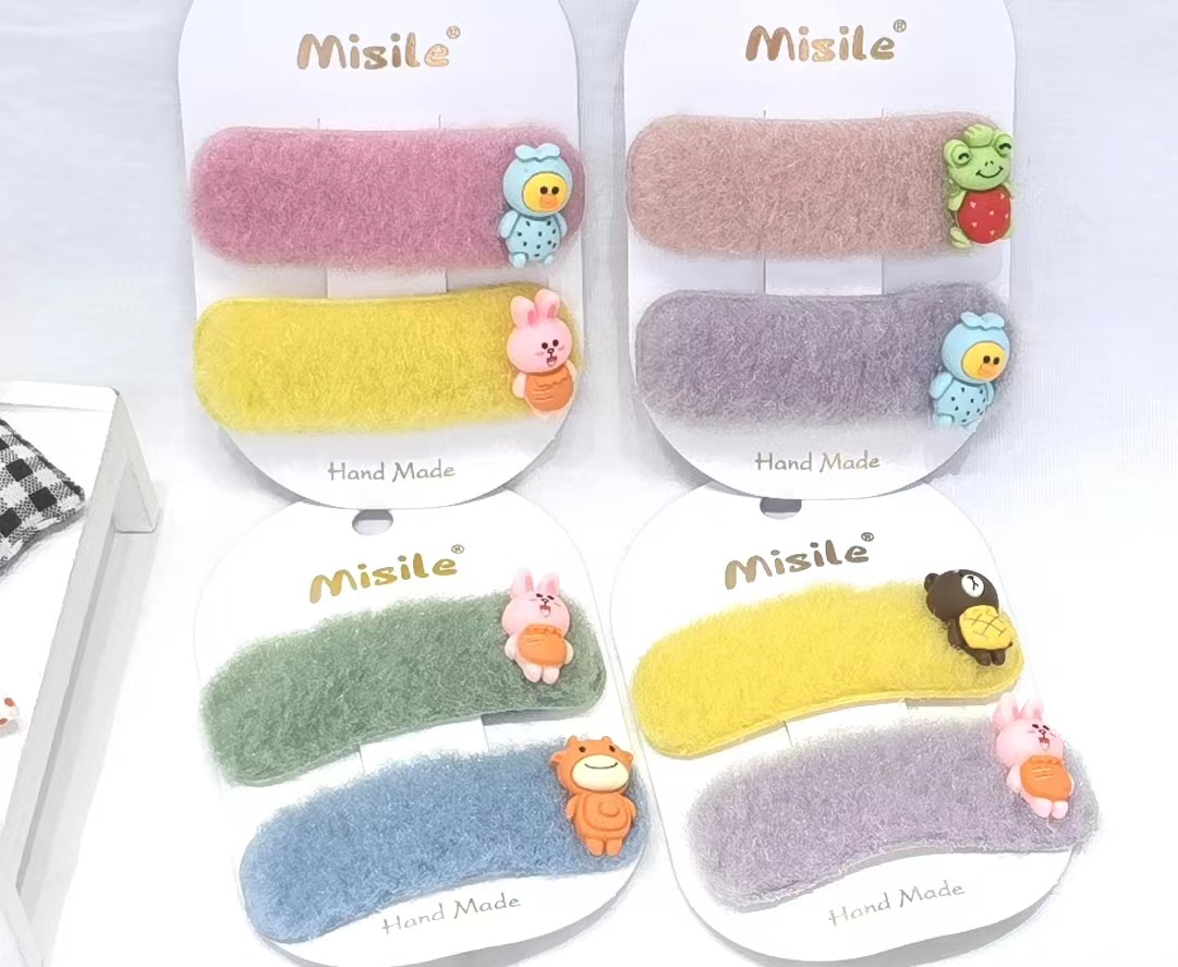 盒装毛料彩色可爱卡通BB夹