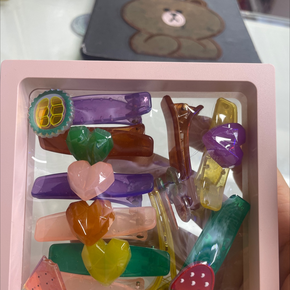 韩系糖果色系水果混彩色网红精致发夹色系婷轩饰品