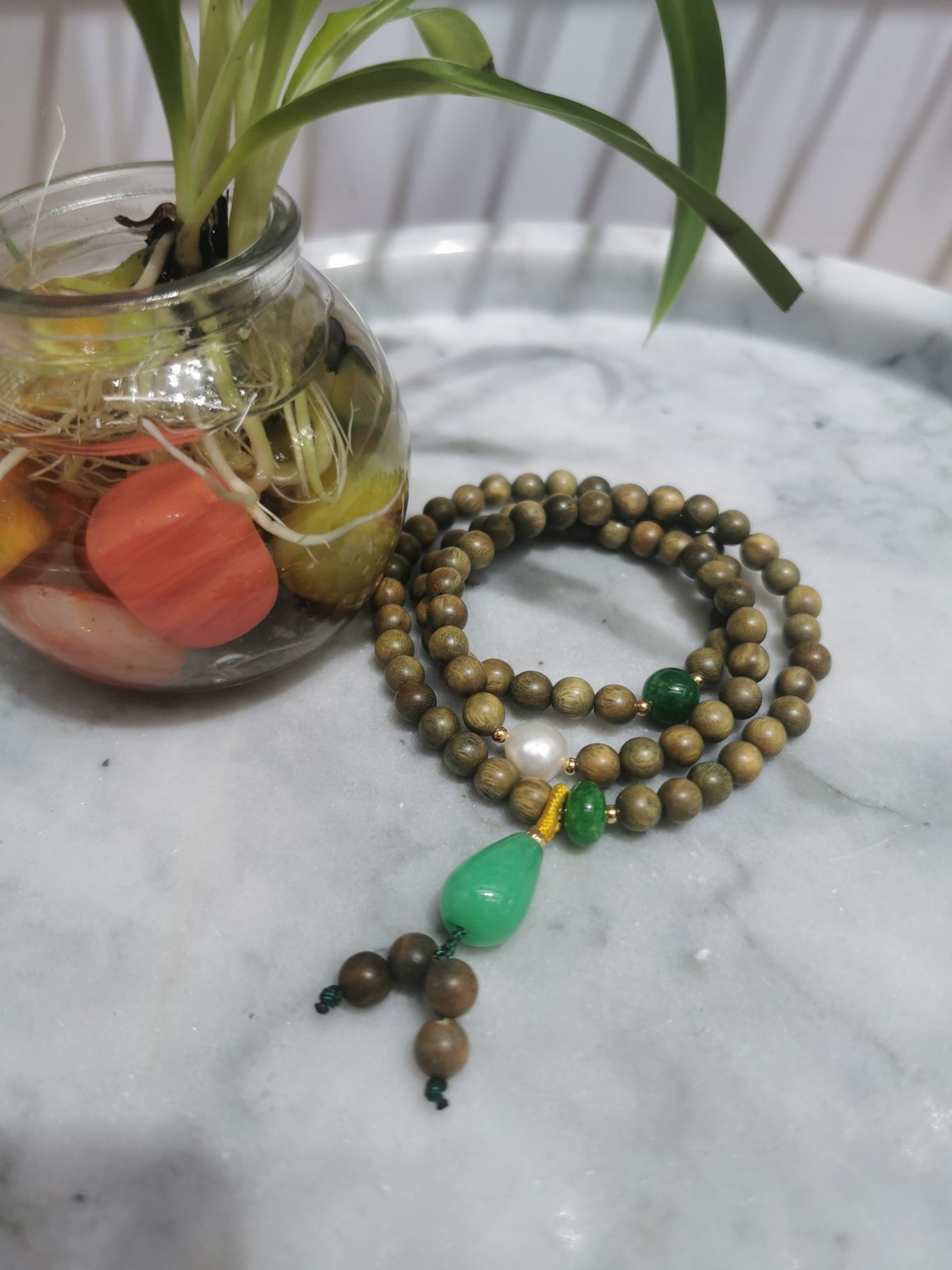 简约复古百搭佛系民族风毛衣链长款木珠项链男女衣服配饰挂坠挂件图