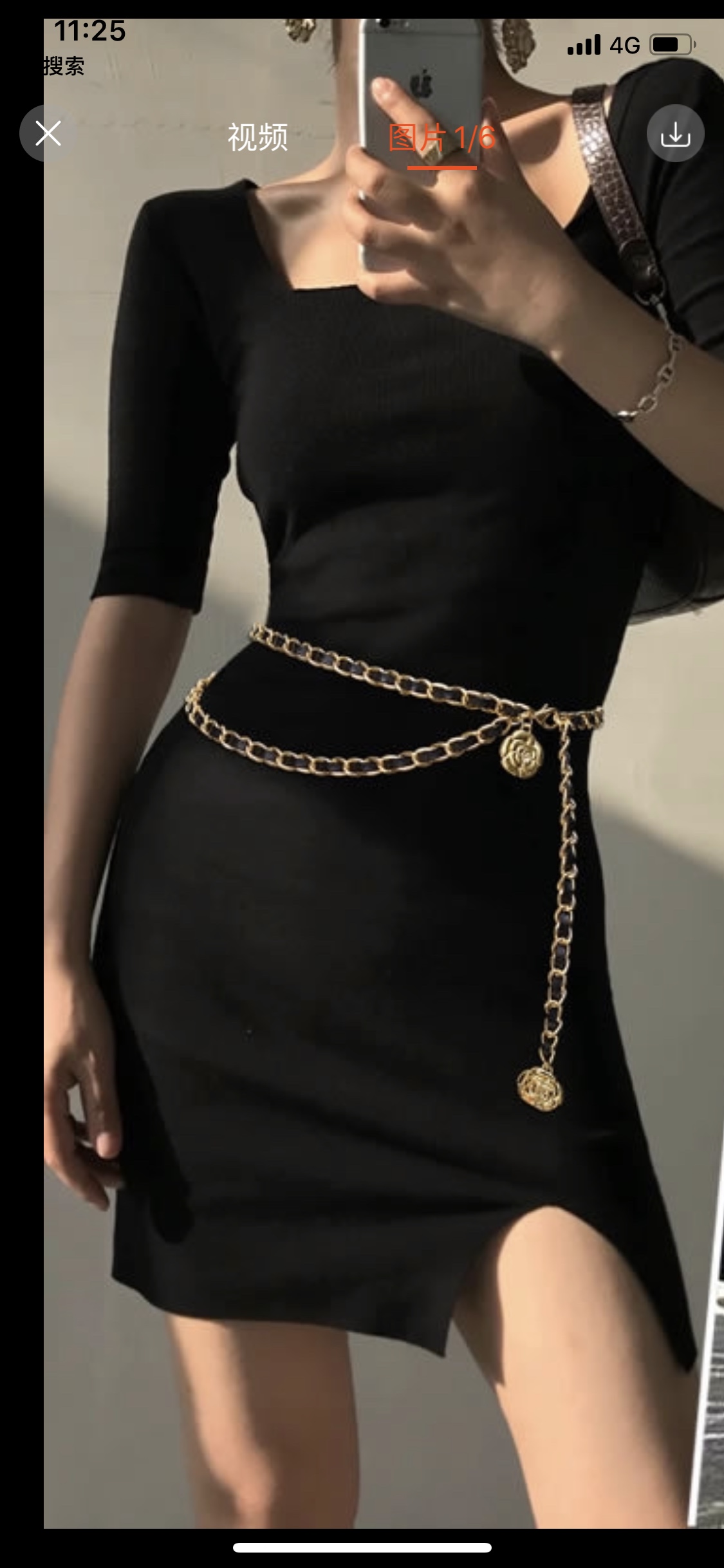 韩版腰链，12条一打，镀金和镀银