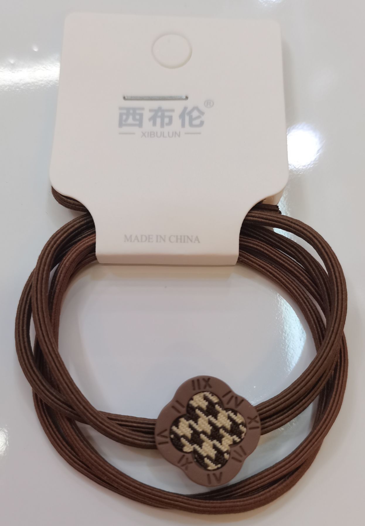 10 West Brunn Accessories, headwear, hair bands, hair ties, leather bands, hair ties 79, Internet bestsellers, high-end alloy, double-layer alloy, thick ropes, leather bands Specification image