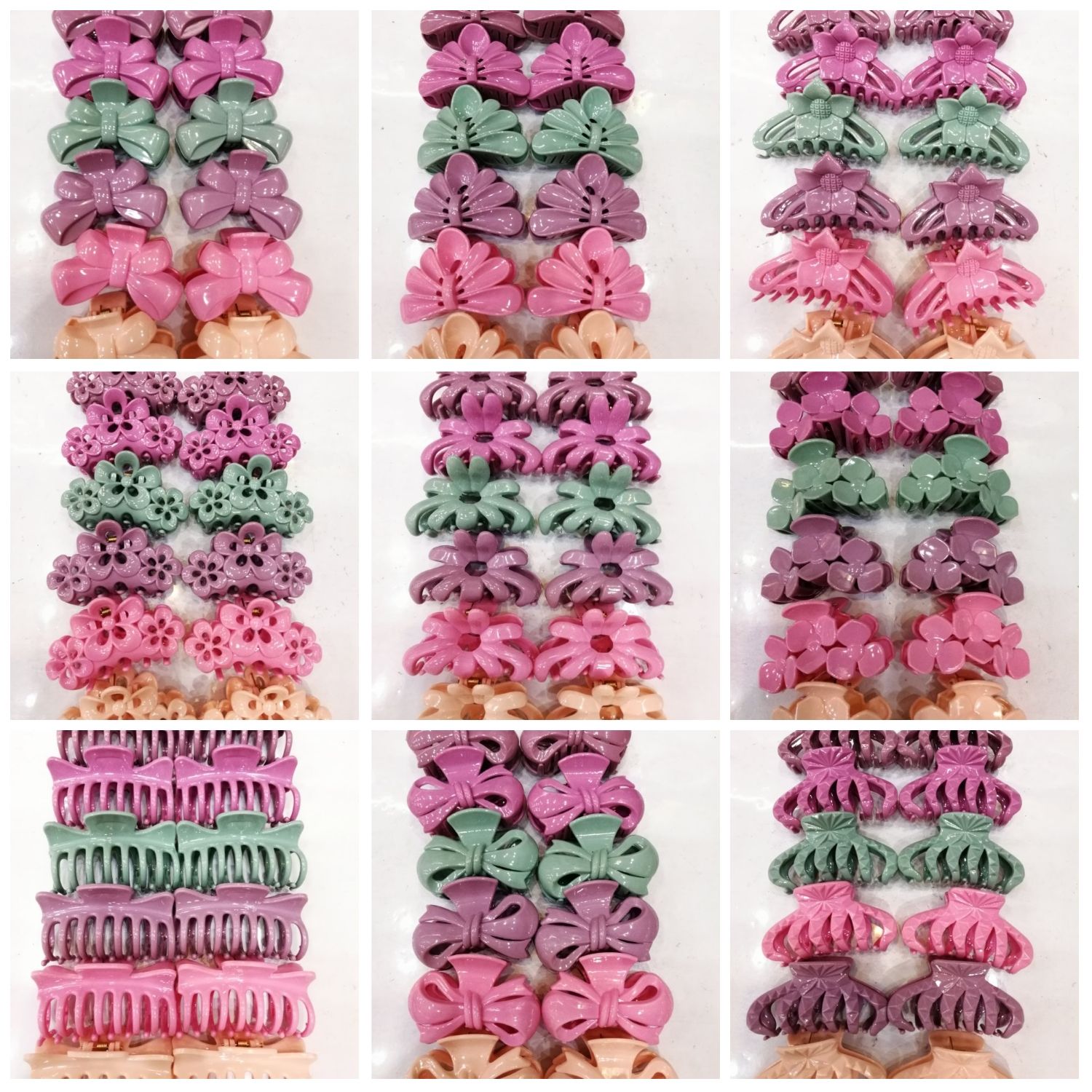 Haishen Accessories, a popular and trendy Korean-style fashionable classic plastic hairpin with spray painting, dot and color Specification image