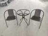 JHA-001B (2 chairs, 1 glass round table) details Picture