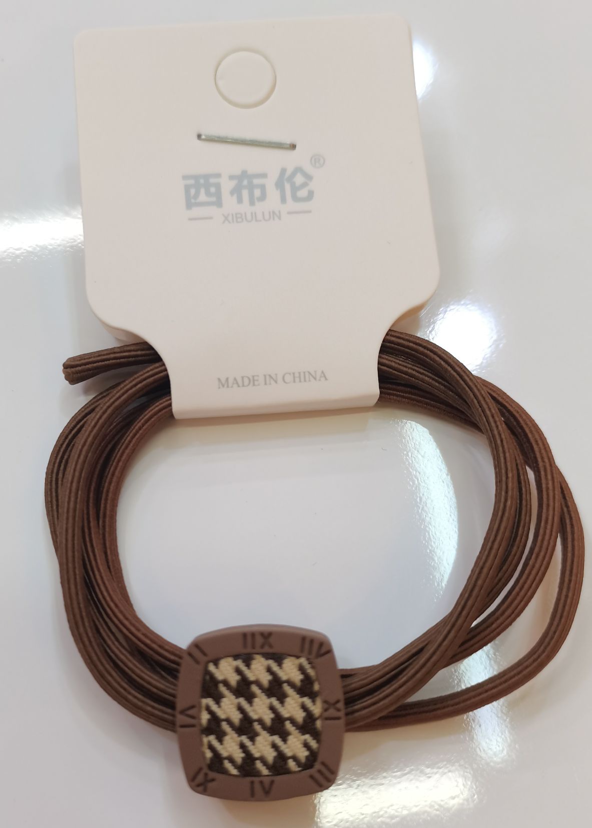 10 West Brunn Accessories, headwear, hair bands, hair ties, leather bands, hair ties 79, Internet bestsellers, high-end alloy, double-layer alloy, thick ropes, leather bands details Picture