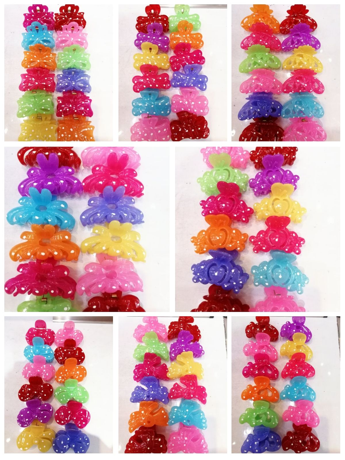 Haishen Accessories, a popular and trendy Korean-style fashionable classic plastic hairpin with spray painting, dot and color