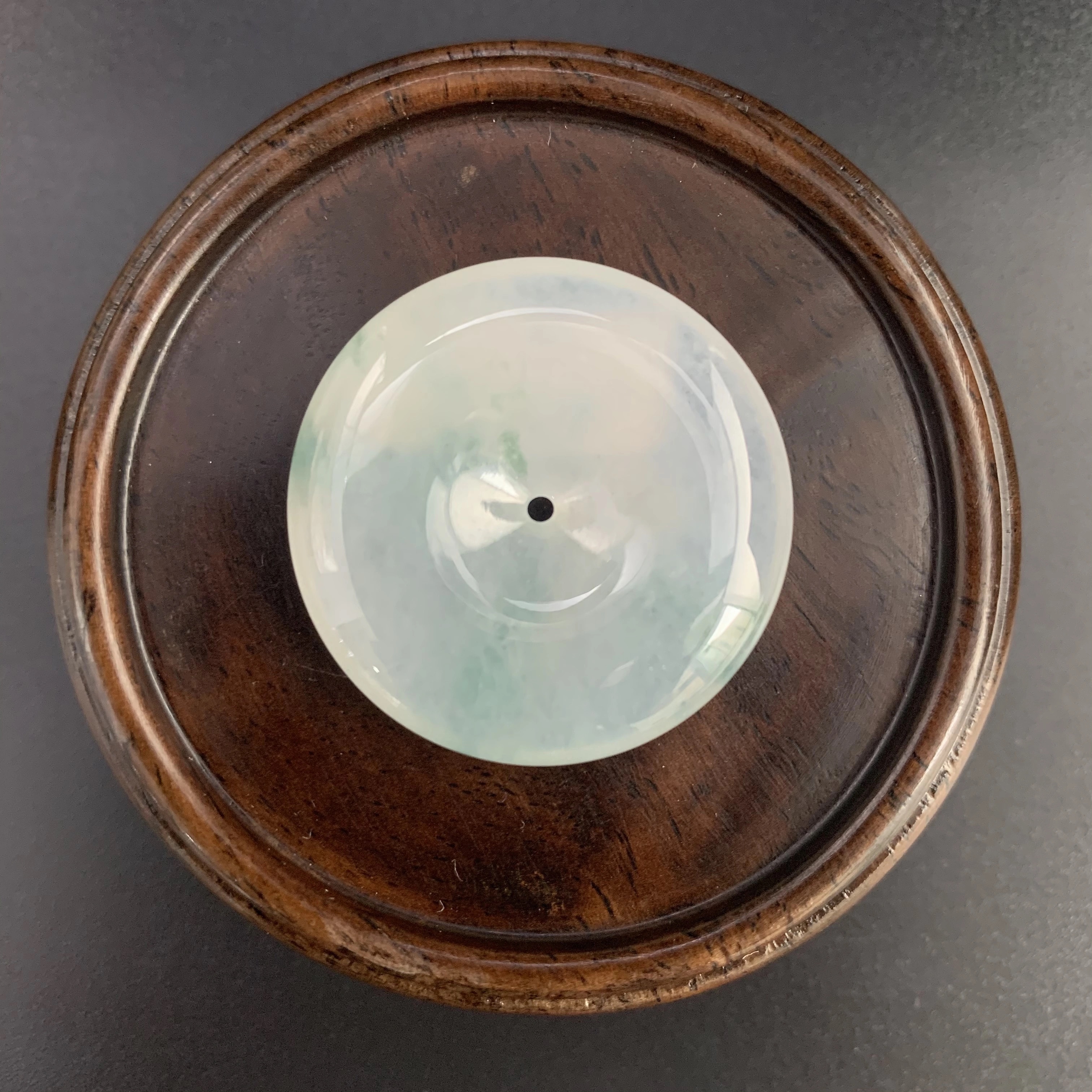 【 Oriental Jade 】 Natural Burmese jadeite and jade A-grade glutinous ice type floating flower peace pendant jadeite neck ornament Item Picture
