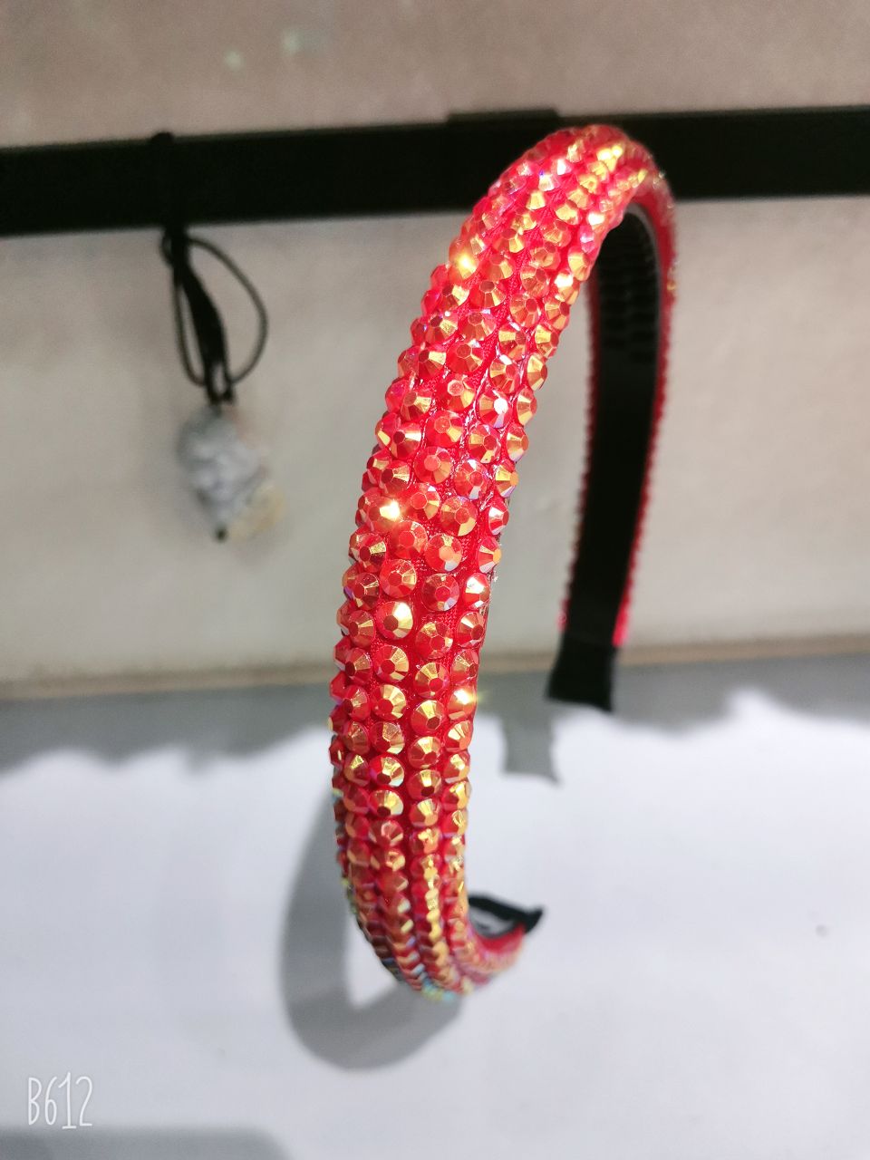 European and American brand crystal full diamond sponge hair band, candy color for women, versatile for going out, hairpin for pressing hair, heightening the top of the head headband pic 4
