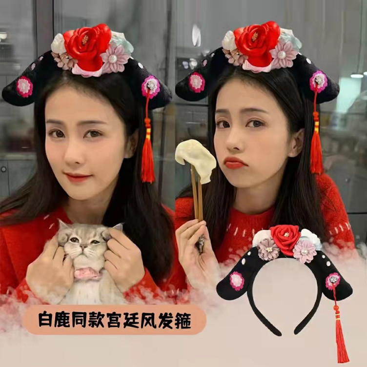 儿童可爱发箍压发防滑拍照发饰头饰女童花朵流苏发卡头箍 