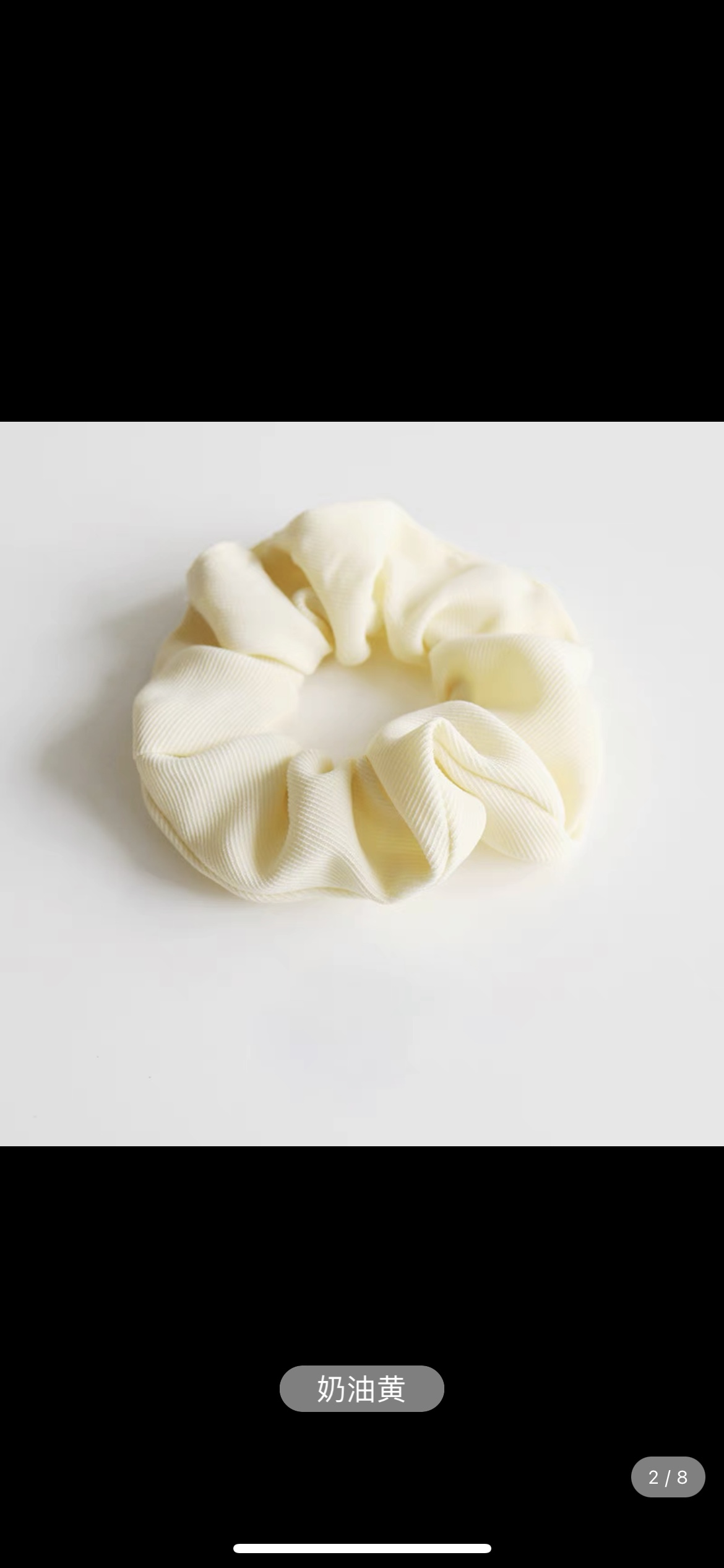 韩国优质缎面大肠发圈褶皱法式丝绸发饰发绳ins简约布艺头饰女士沸凡饰品3图