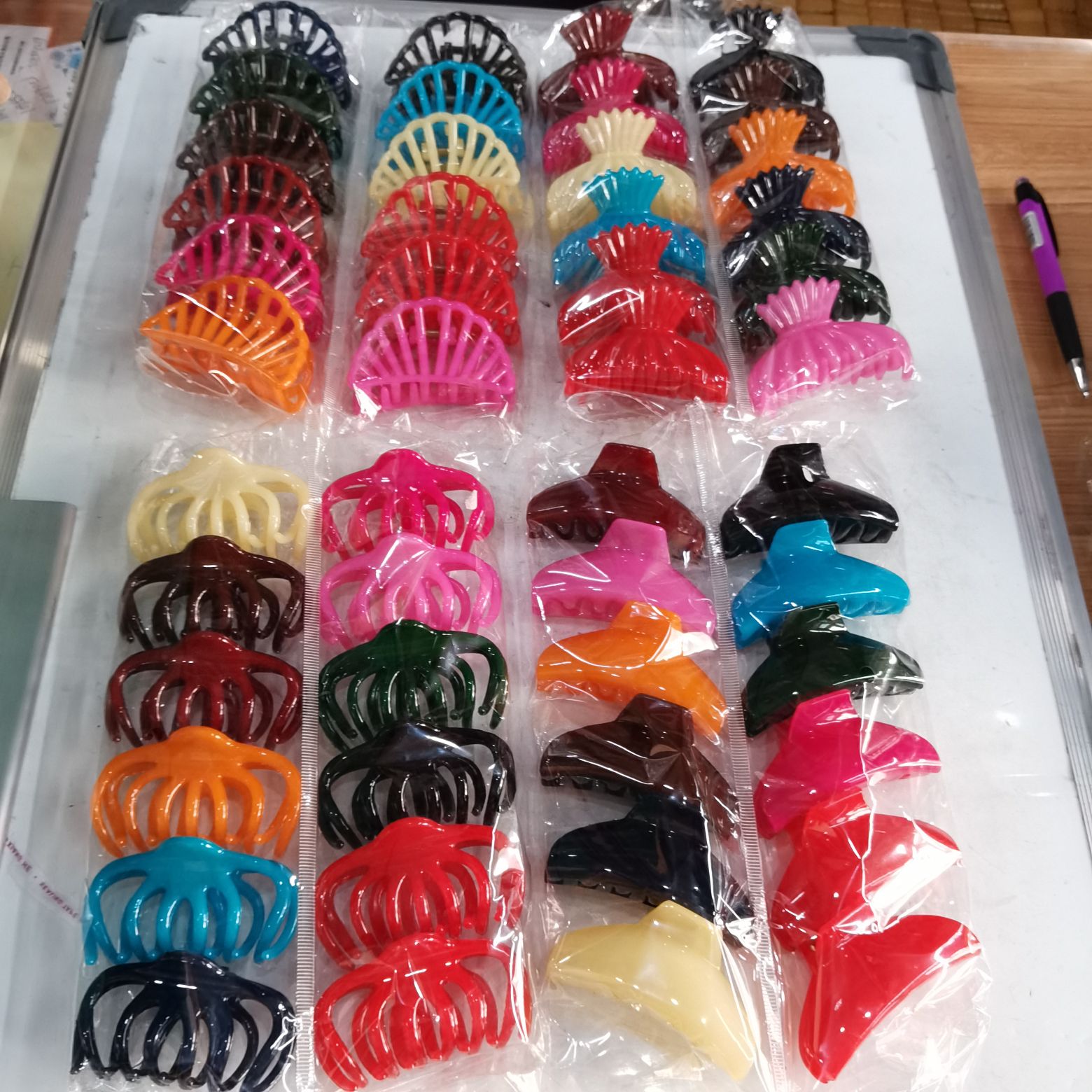 Haishen Accessories, a popular and trendy Korean-style fashionable nylon candy-colored 7-centimeter plastic hairpin jelly