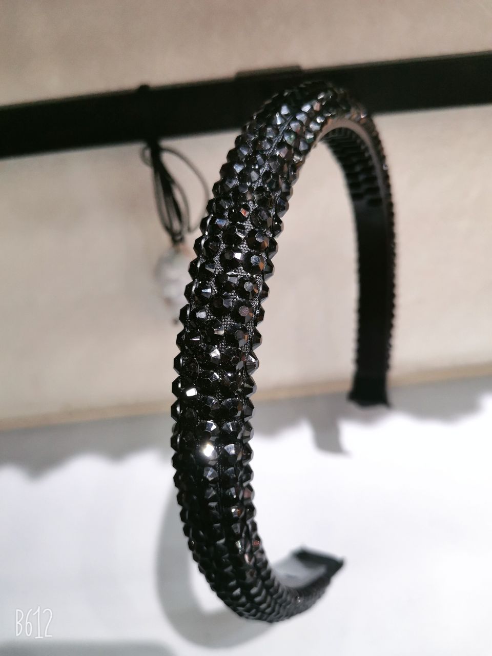 European and American brand crystal full diamond sponge hair band, candy color for women, versatile for going out, hairpin for pressing hair, heightening the top of the head headband pic 5