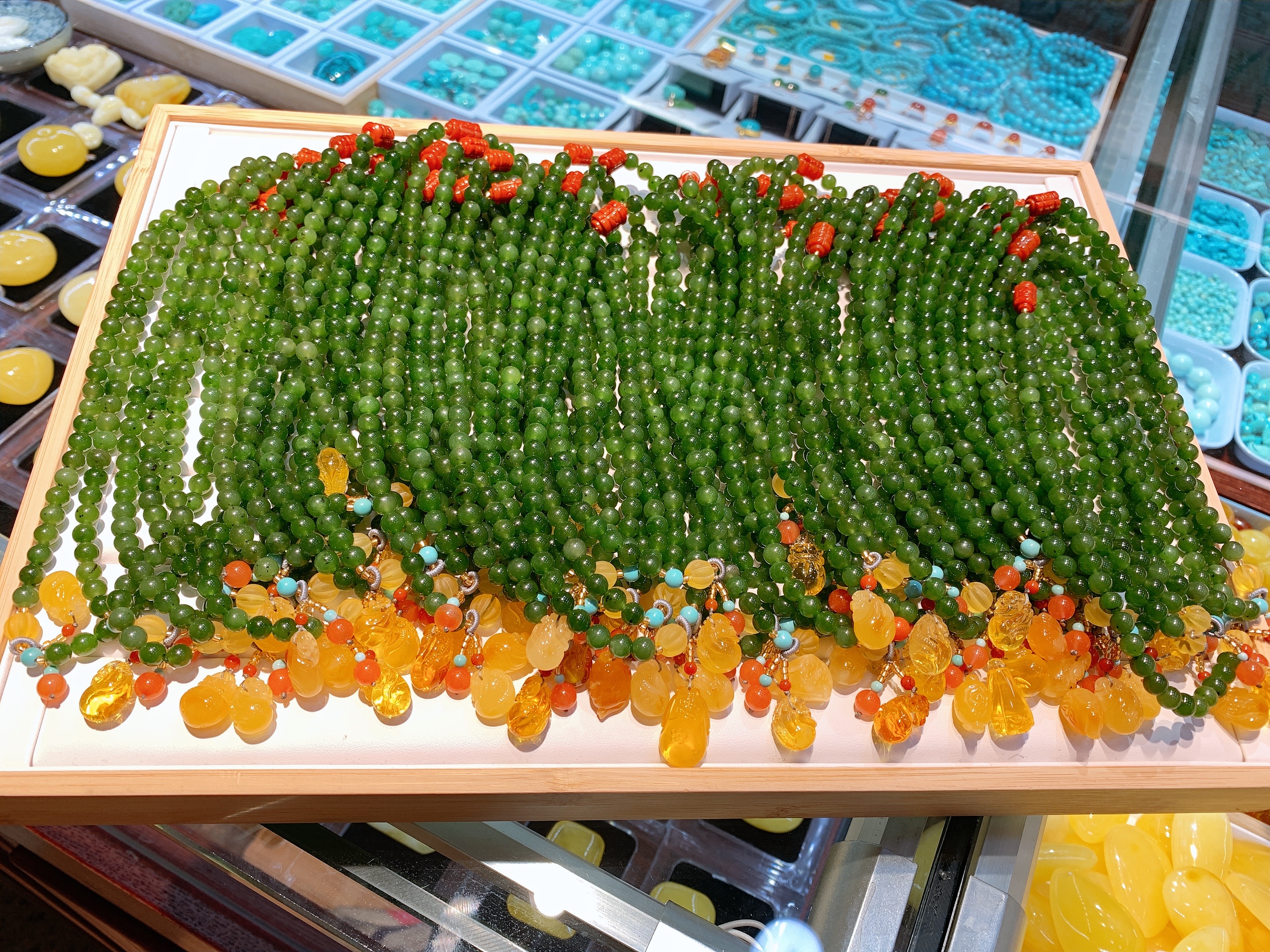 和田玉/碧玉/手链细节图