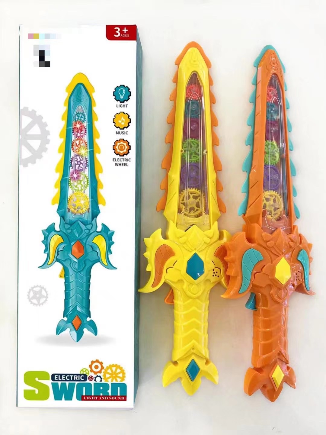 New gear luminous sword, gear toy, luminous toy, luminous music sword