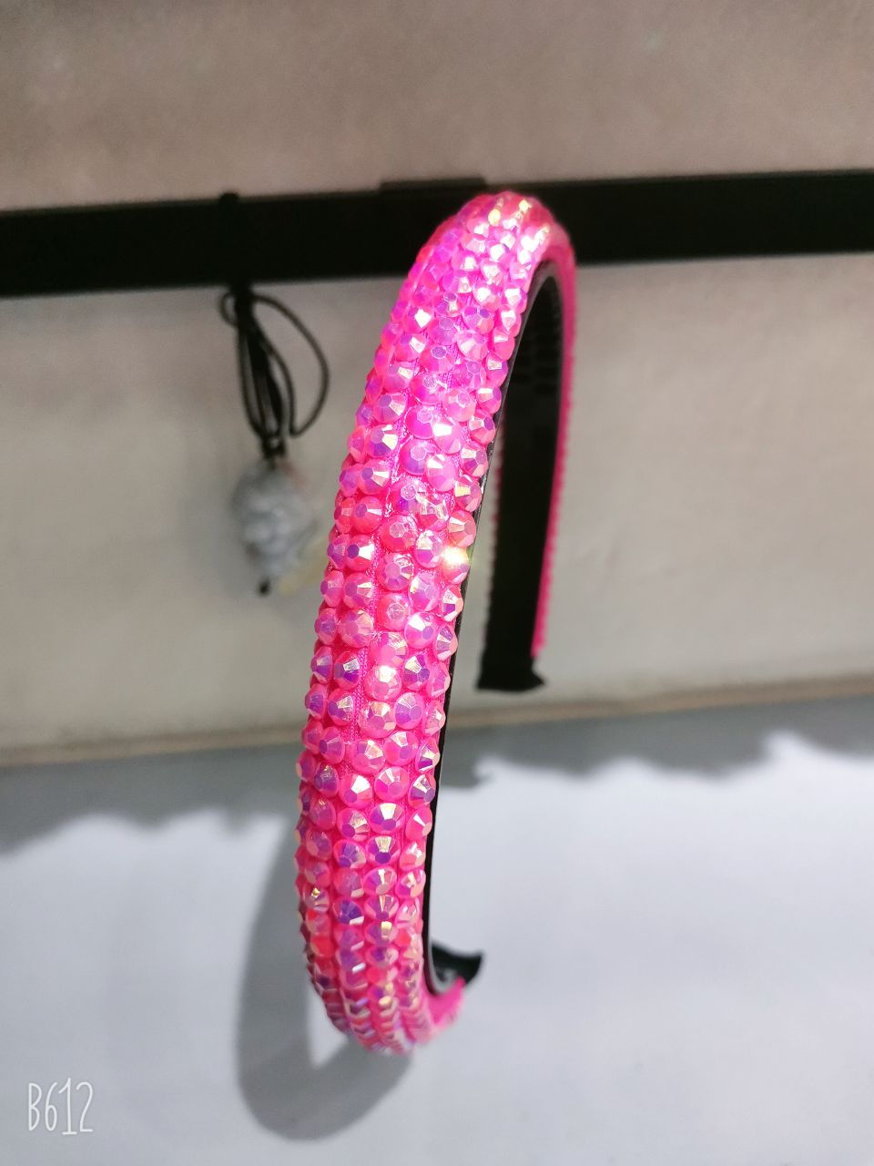European and American brand crystal full diamond sponge hair band, candy color for women, versatile for going out, hairpin for pressing hair, heightening the top of the head headband pic 6