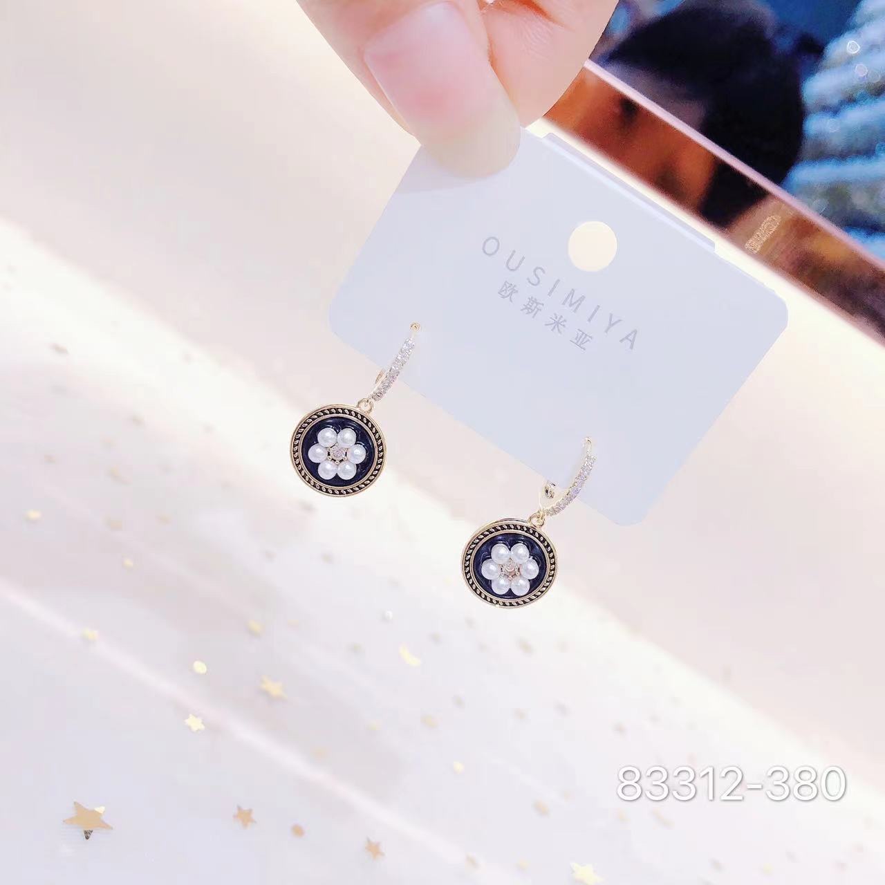 银针耳环/韩版耳环/贝珠耳环产品图