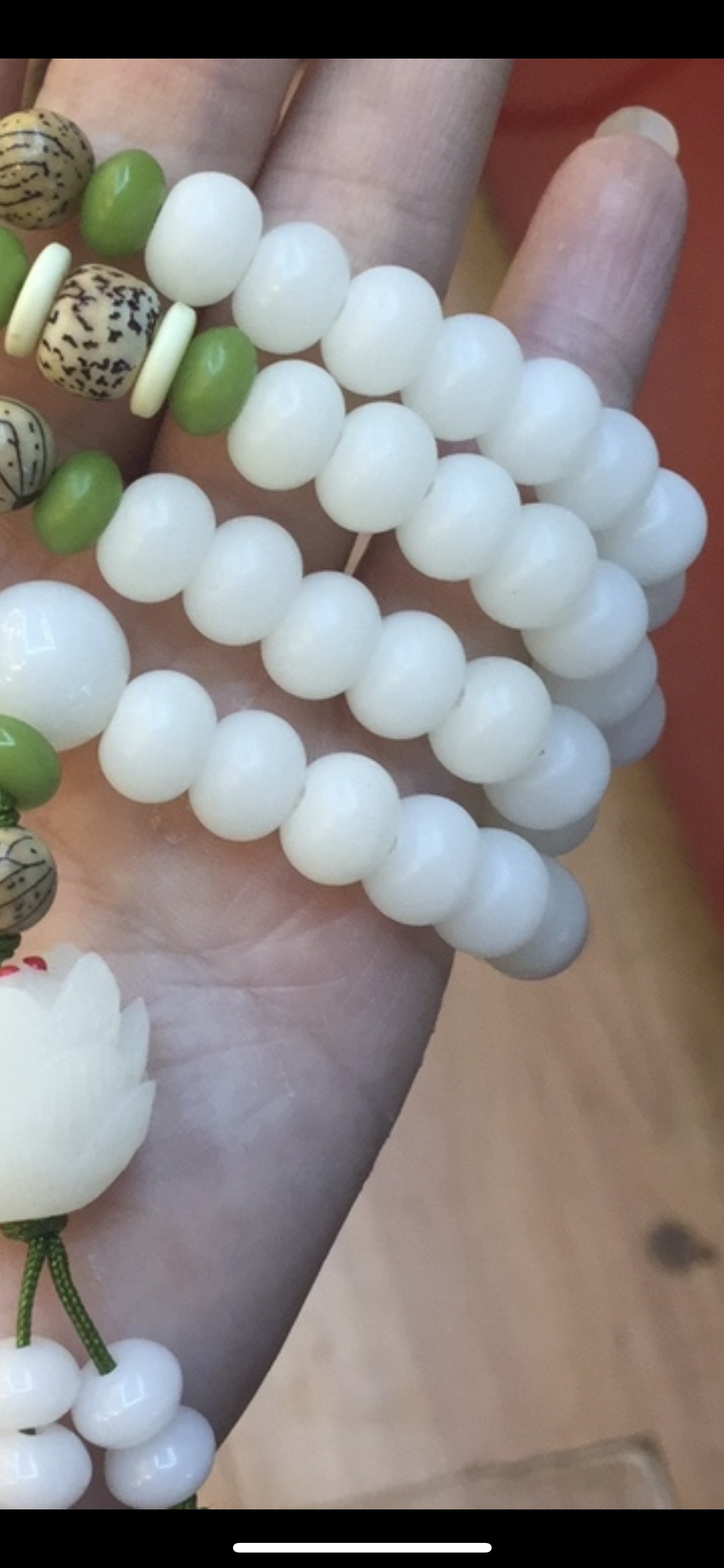 Bodhi Root Lotus Carving 108 long strings of Jinhong handicrafts White Lotus Bead Chain Jinhong b-001 Specification image