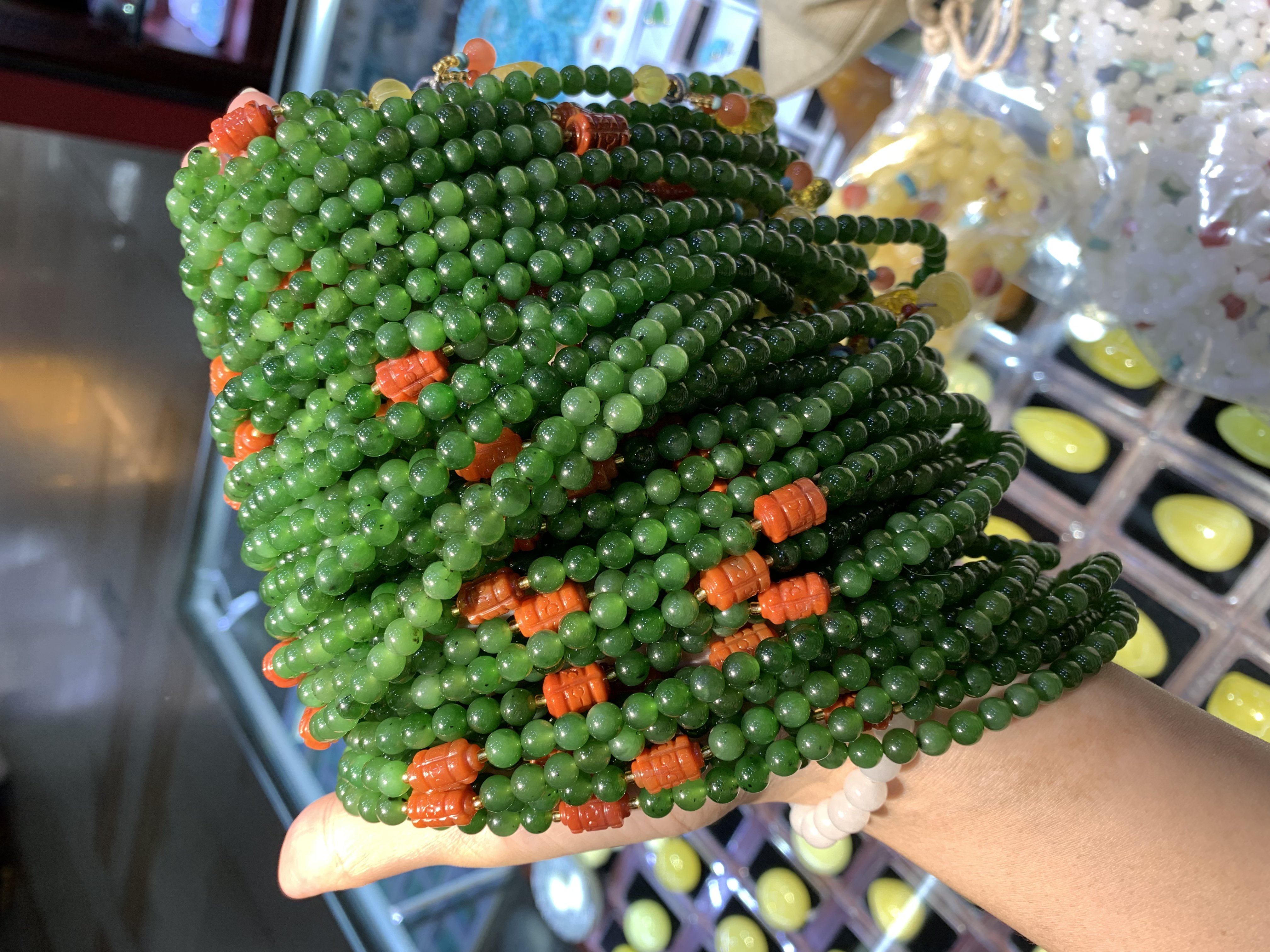 和田玉碧玉手链项链翔宇00032