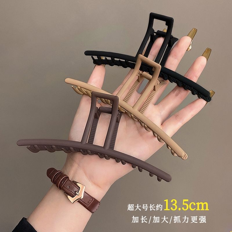 大号鲨鱼夹橡皮柒磨砂韩国气质大号亚克力抓夹后脑勺方形夹子洗澡鲨鱼夹发夹抓夹批发